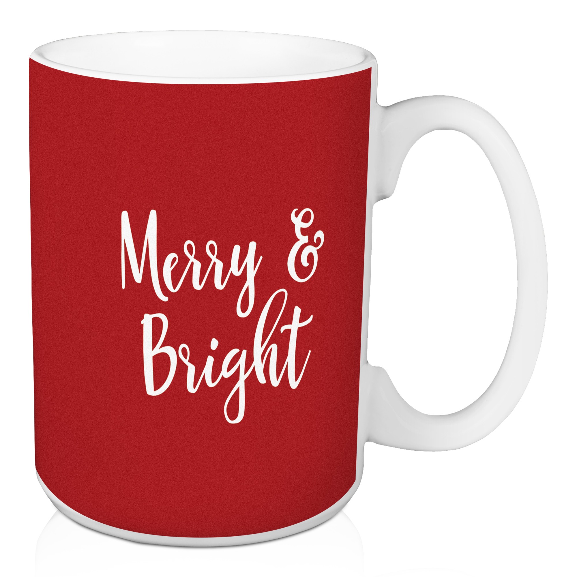 Merry & Bright in Red 15 oz Mug