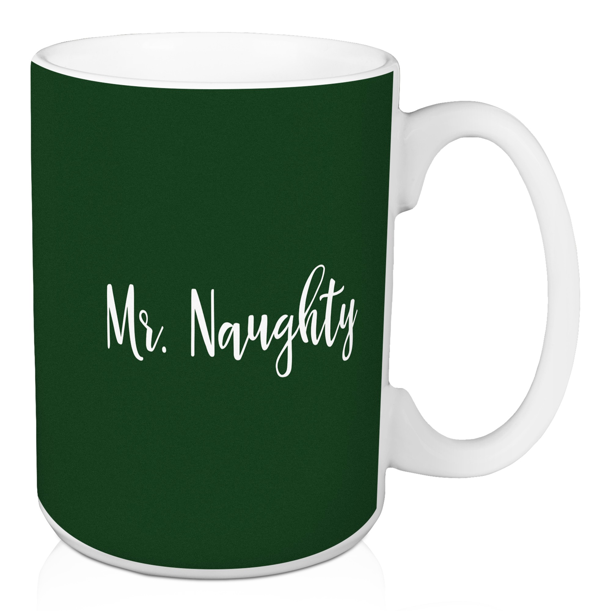 Mr. Naughty in Dark Green 15 oz Mug