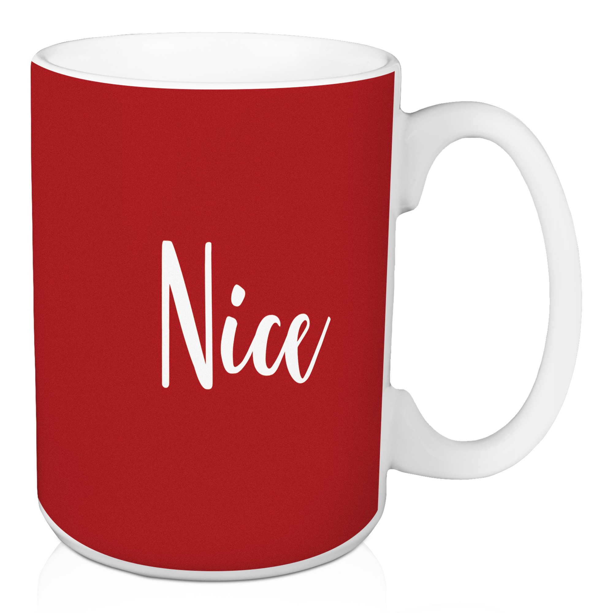 Nice in Red 15 oz Mug