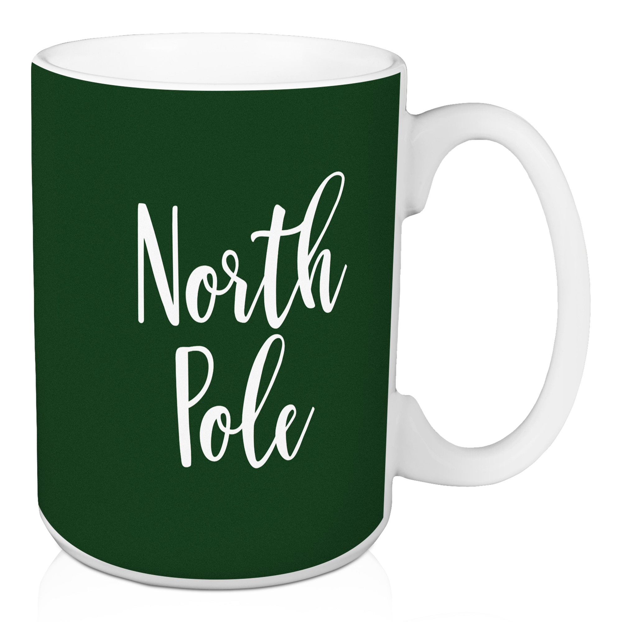 North Pole in Dark Green 15 oz Mug