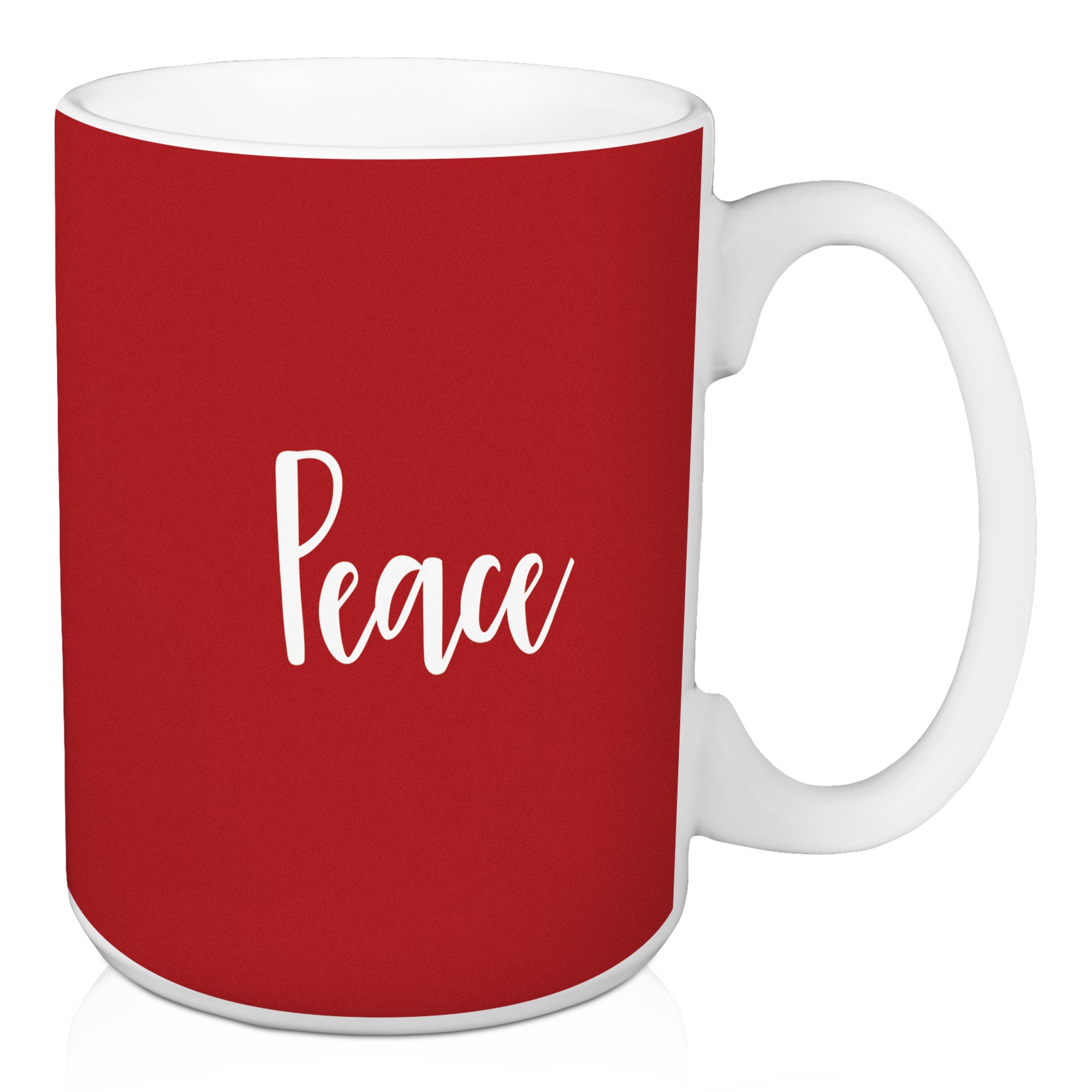 Peace in Red 15 oz Mug