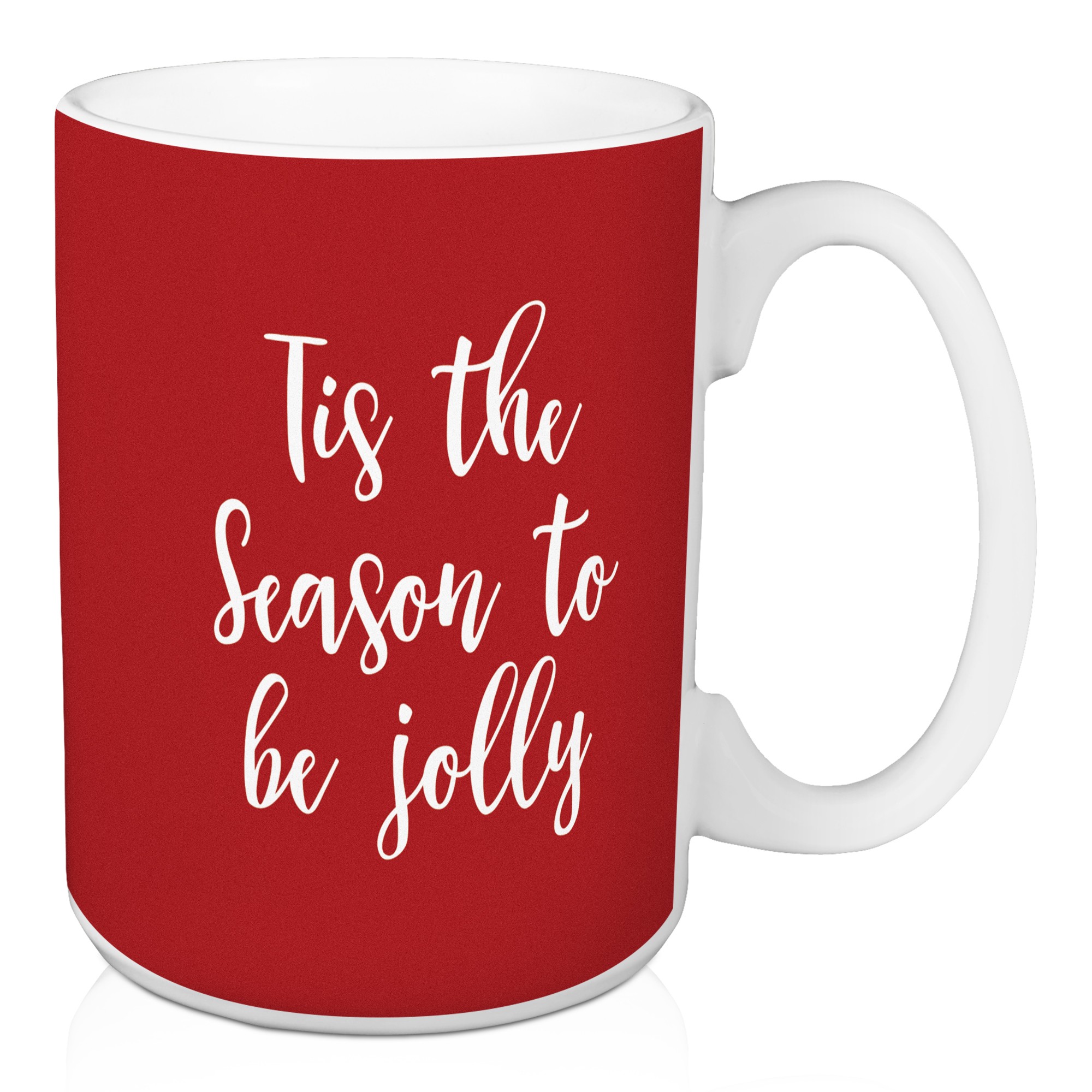 Tis The Season To Be Jolly in Teal 15 oz Mug