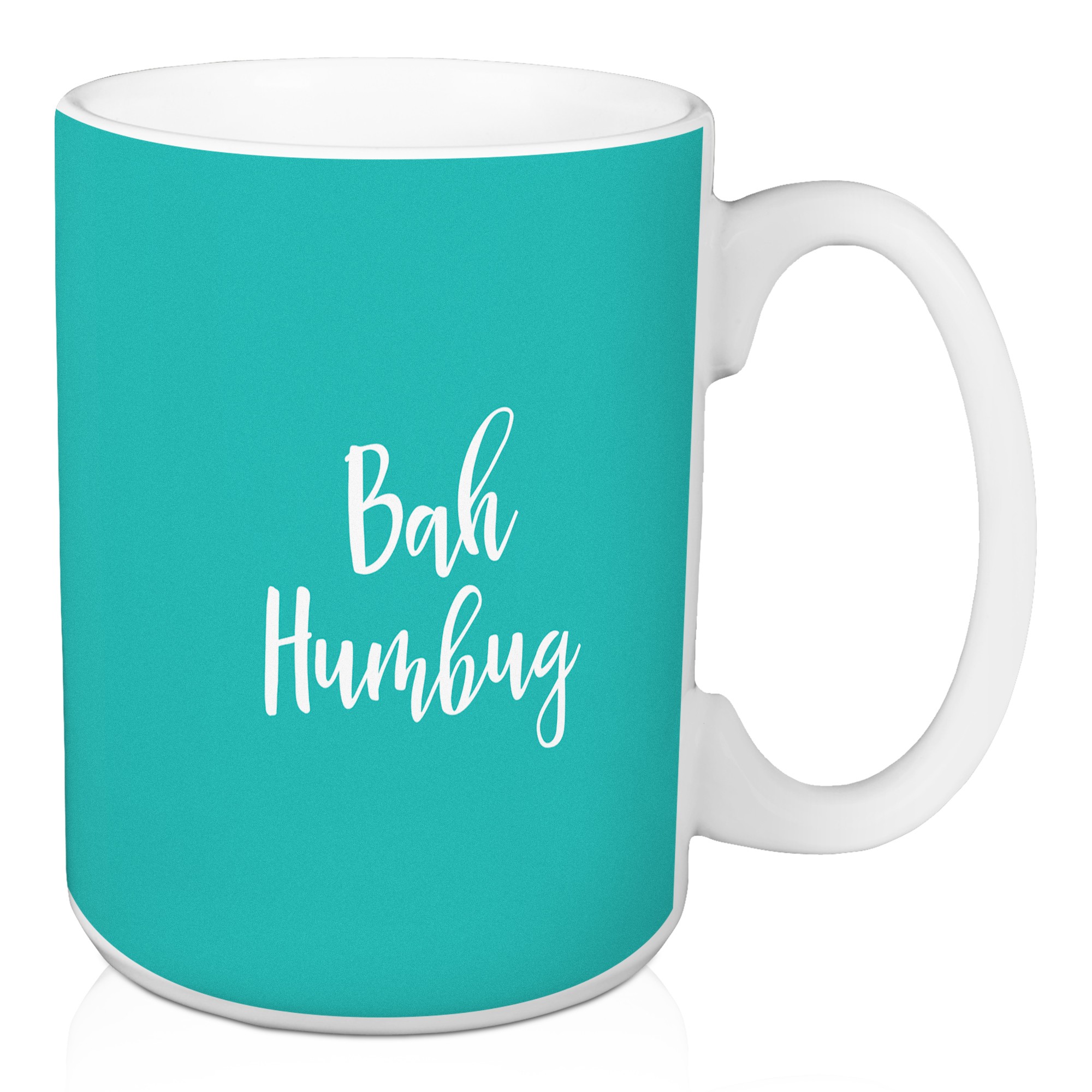 Bah Humbug in Teal 15 oz Mug