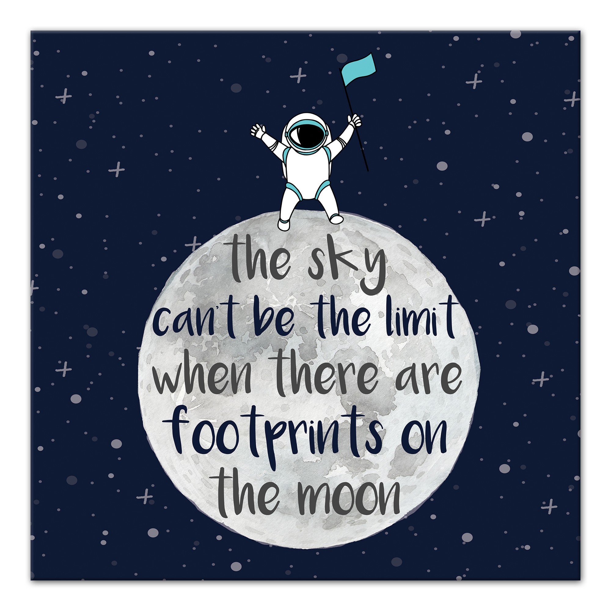 The Sky Can't Be The Limit 16x16 Canvas Wall Art