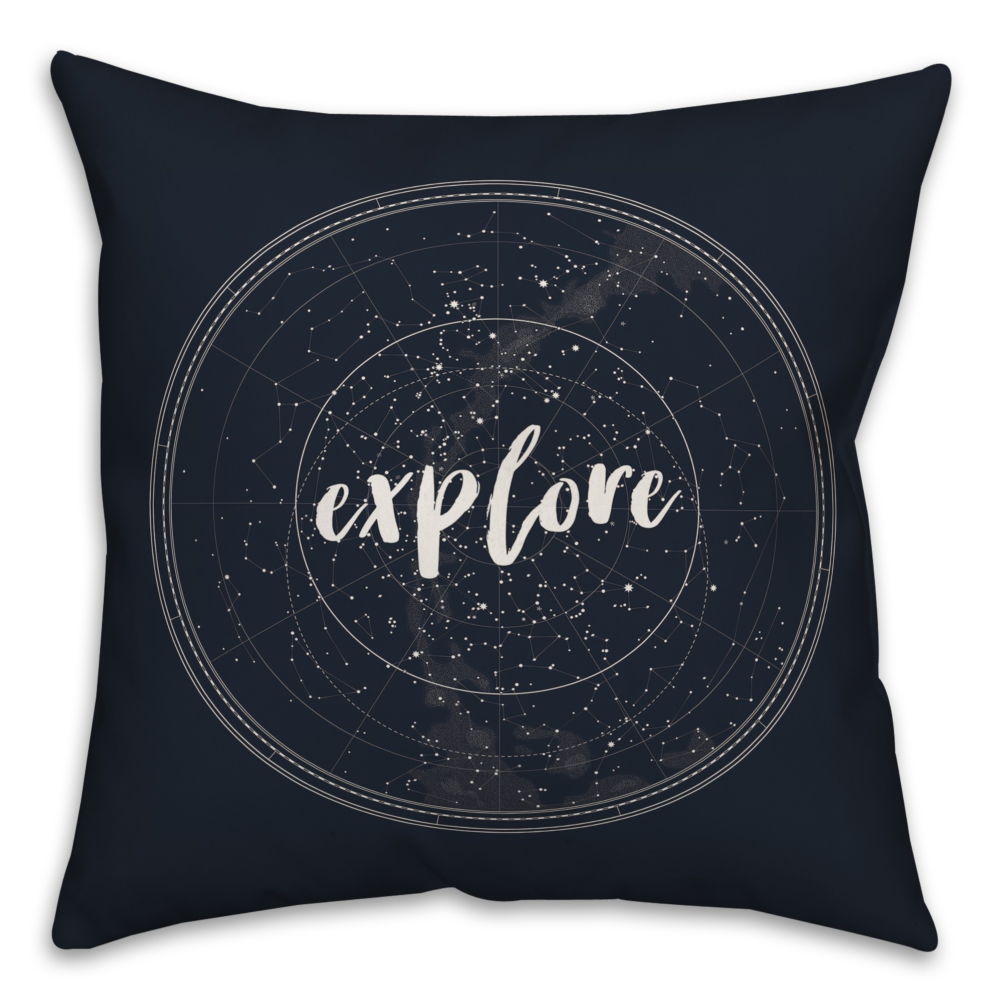 Explore Star Chart 16x16 Spun Poly Pillow