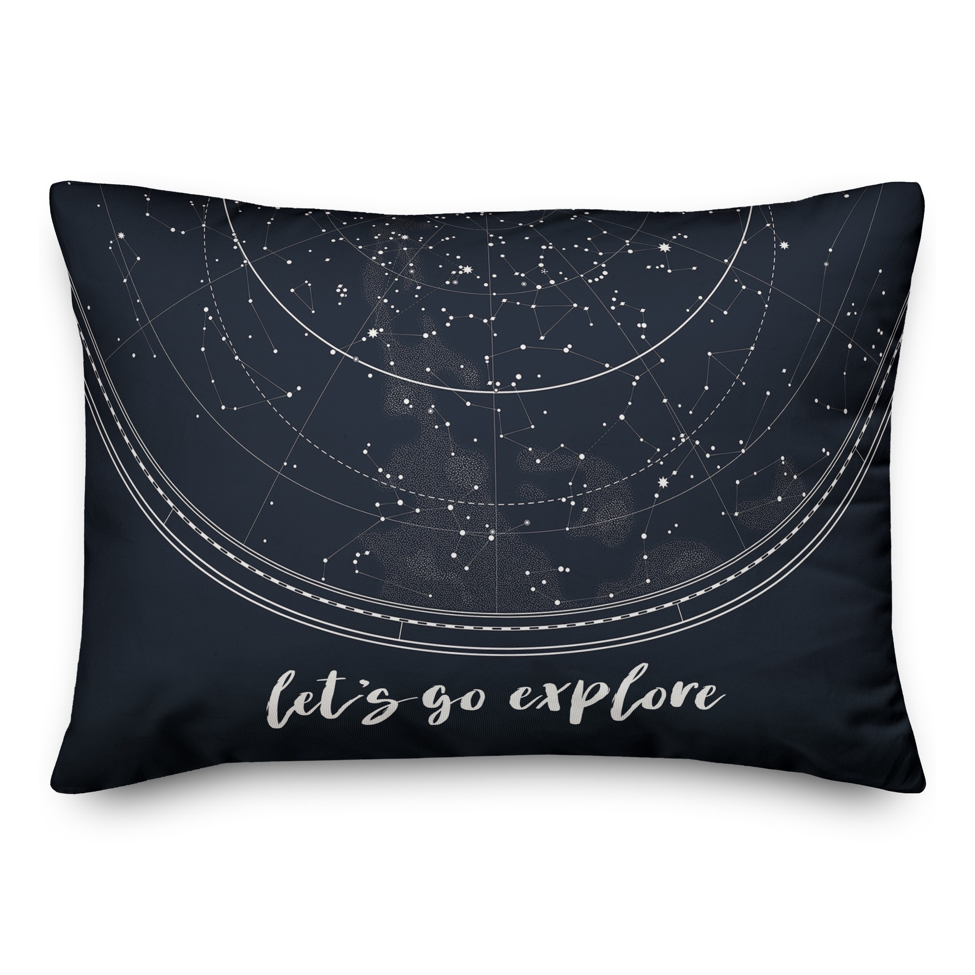 Let's Go Explore 14x20 Spun Poly Pillow