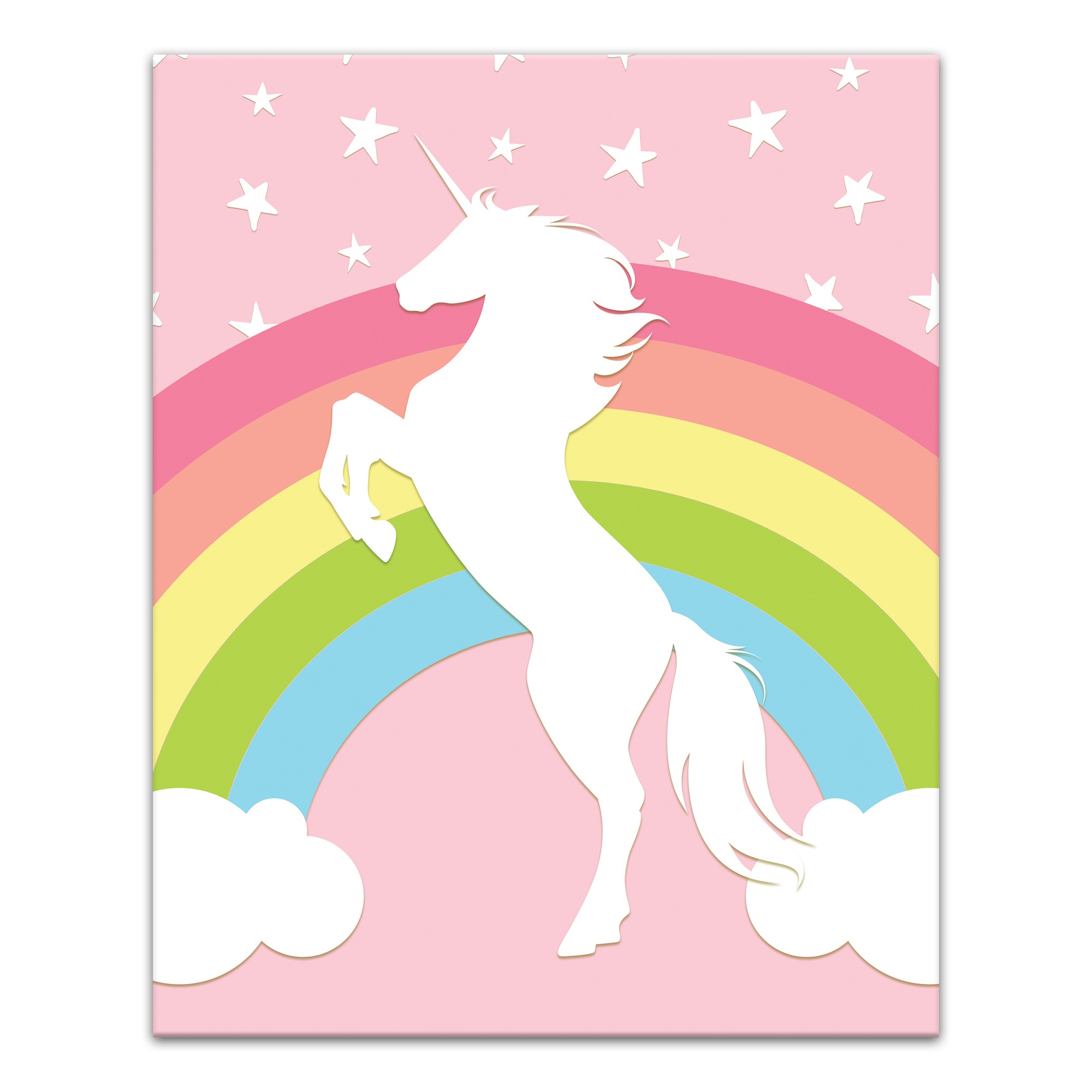 Rainbow Unicorn 16x20 Canvas Wall Art