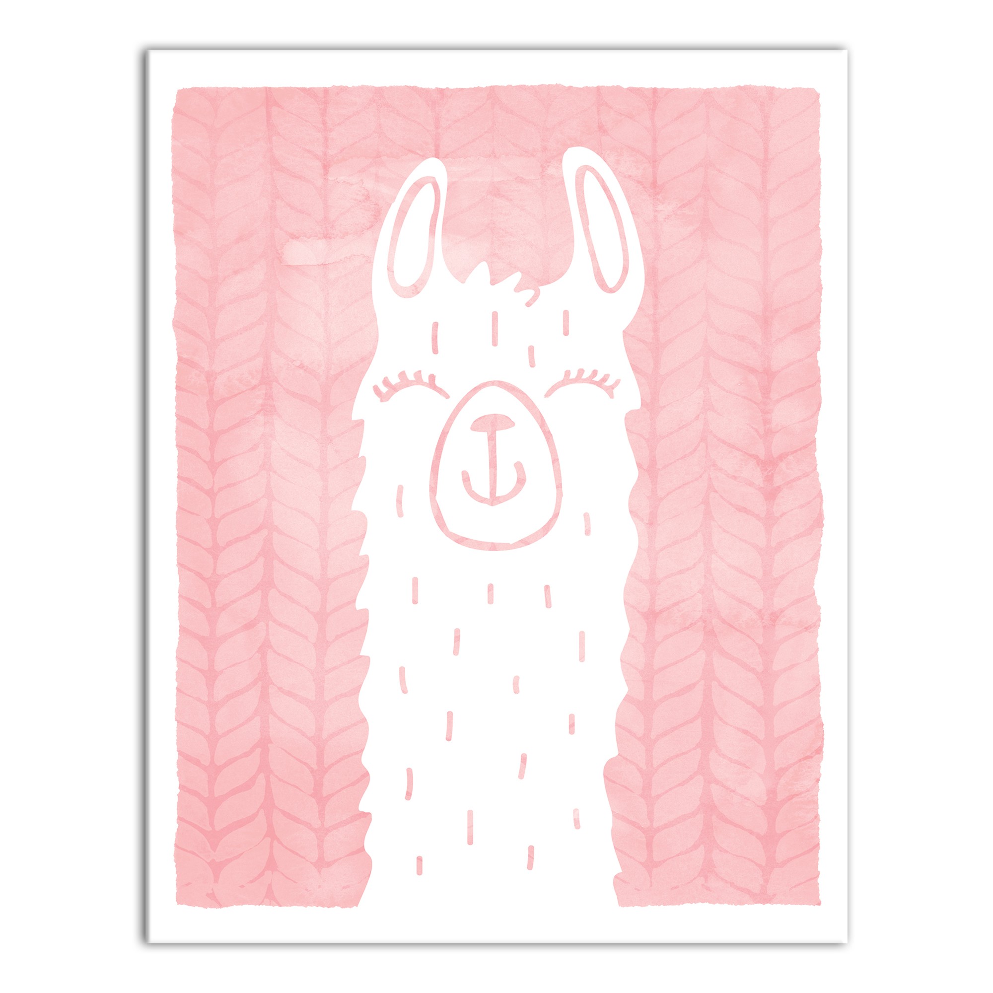 Happy Llama 11x14 Canvas Wall Art