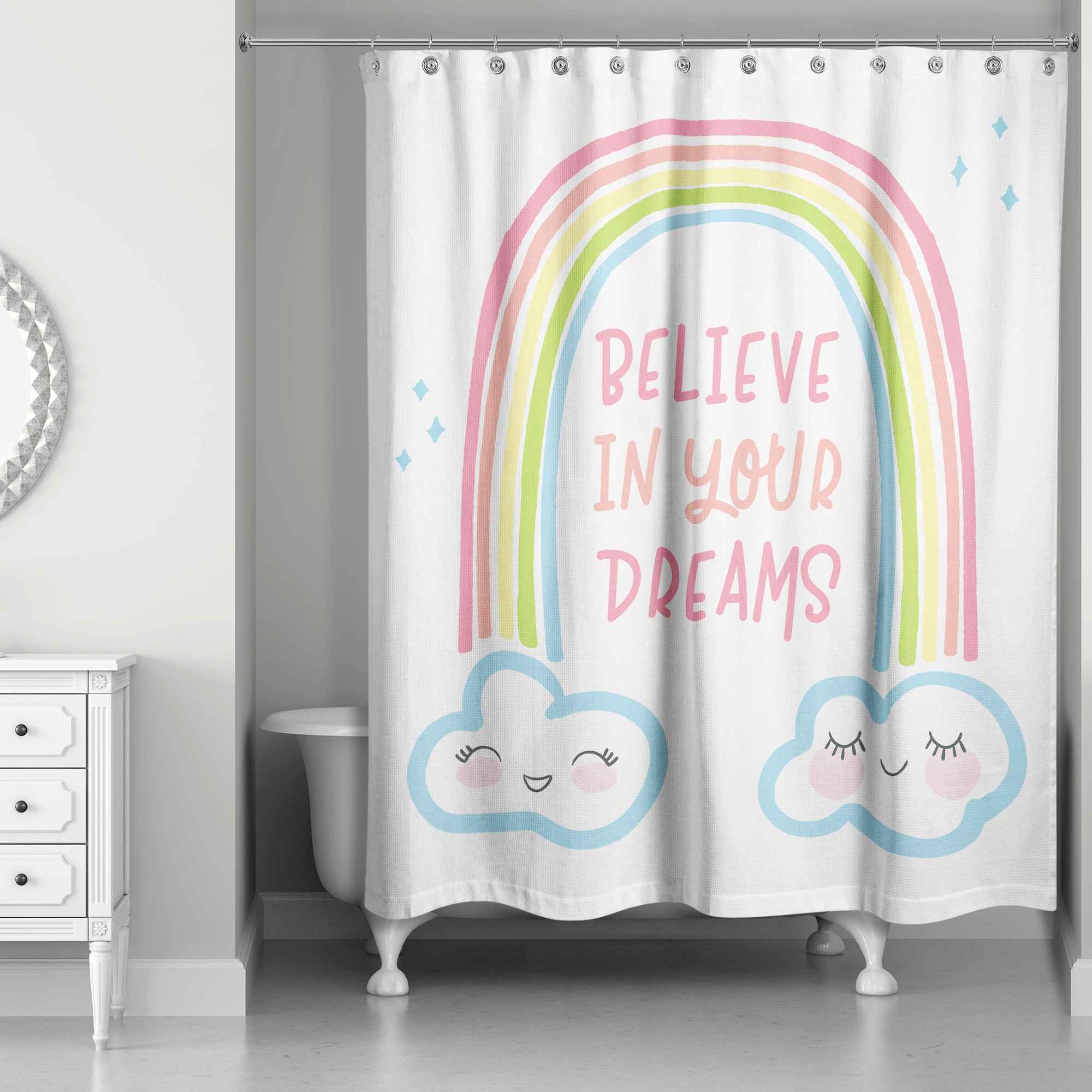 Believe In Your Dreams 71x74 Shower Curtain