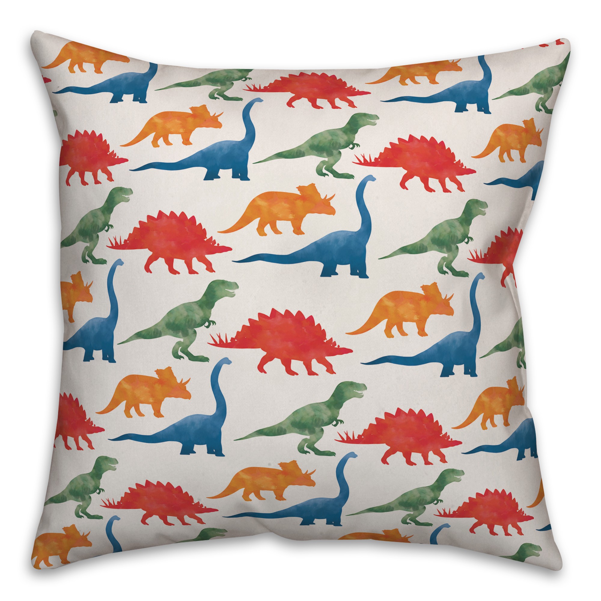 Dinosaur Pattern 16x16 Spun Poly Pillow