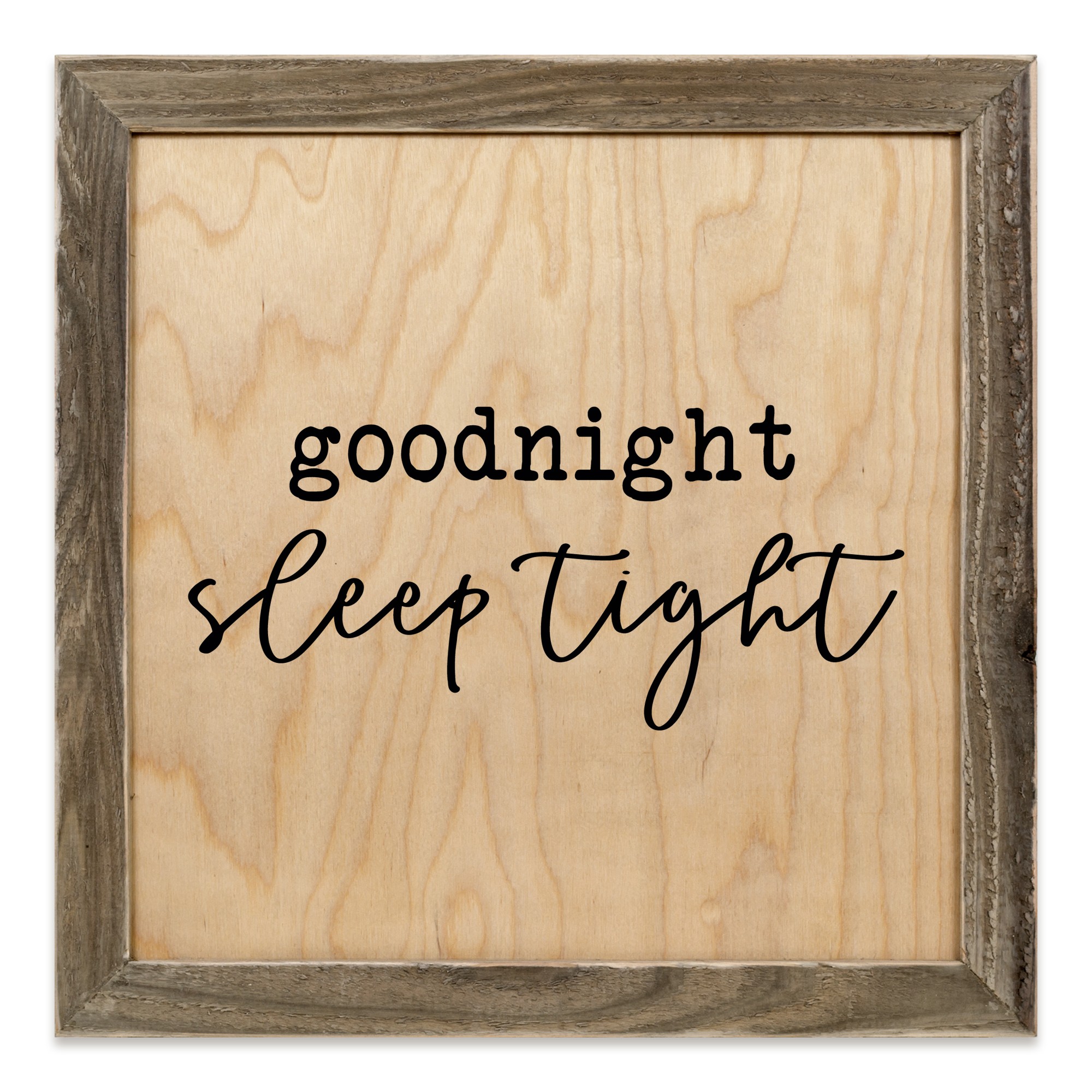 Goodnight Sleep Tight 12x12 Framed Wood Print