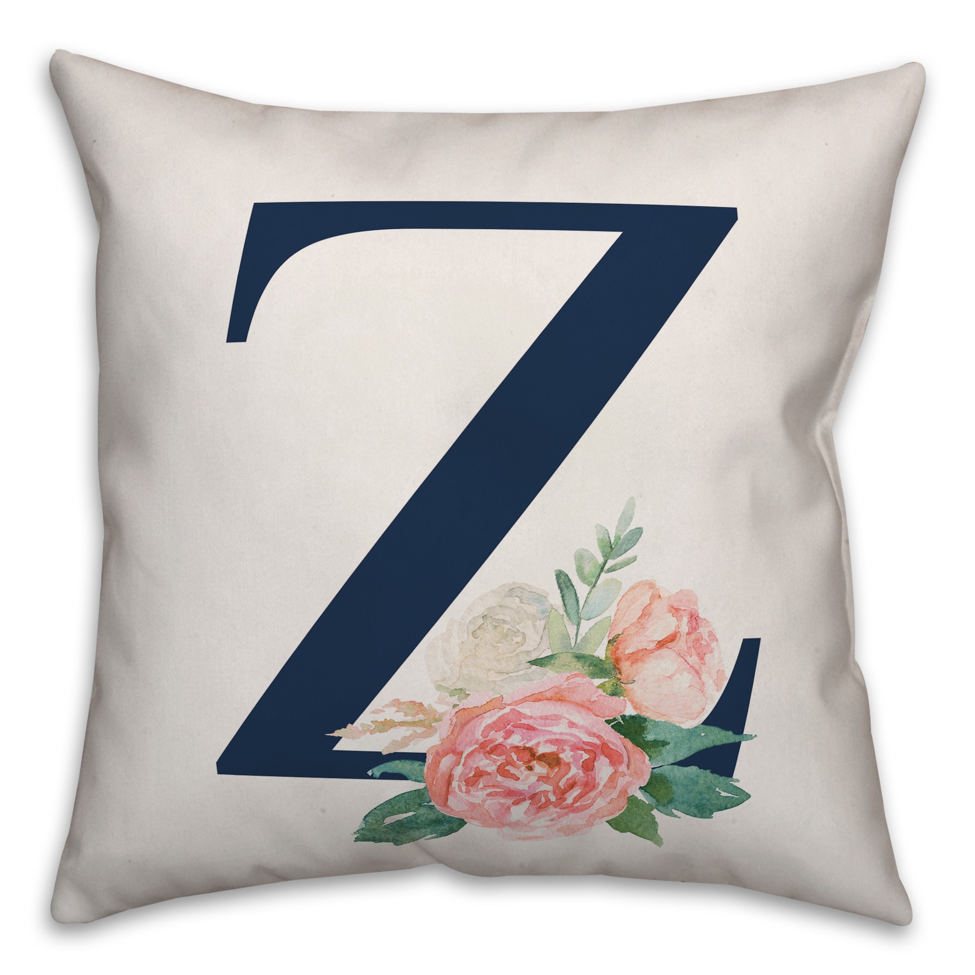 Floral Monogram Pillow