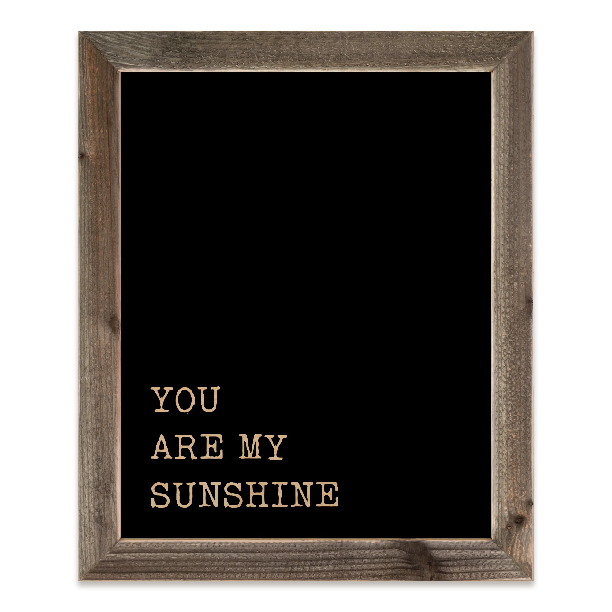 Monochromatic You Are My Sunshine 20x16 Framed Wood Print