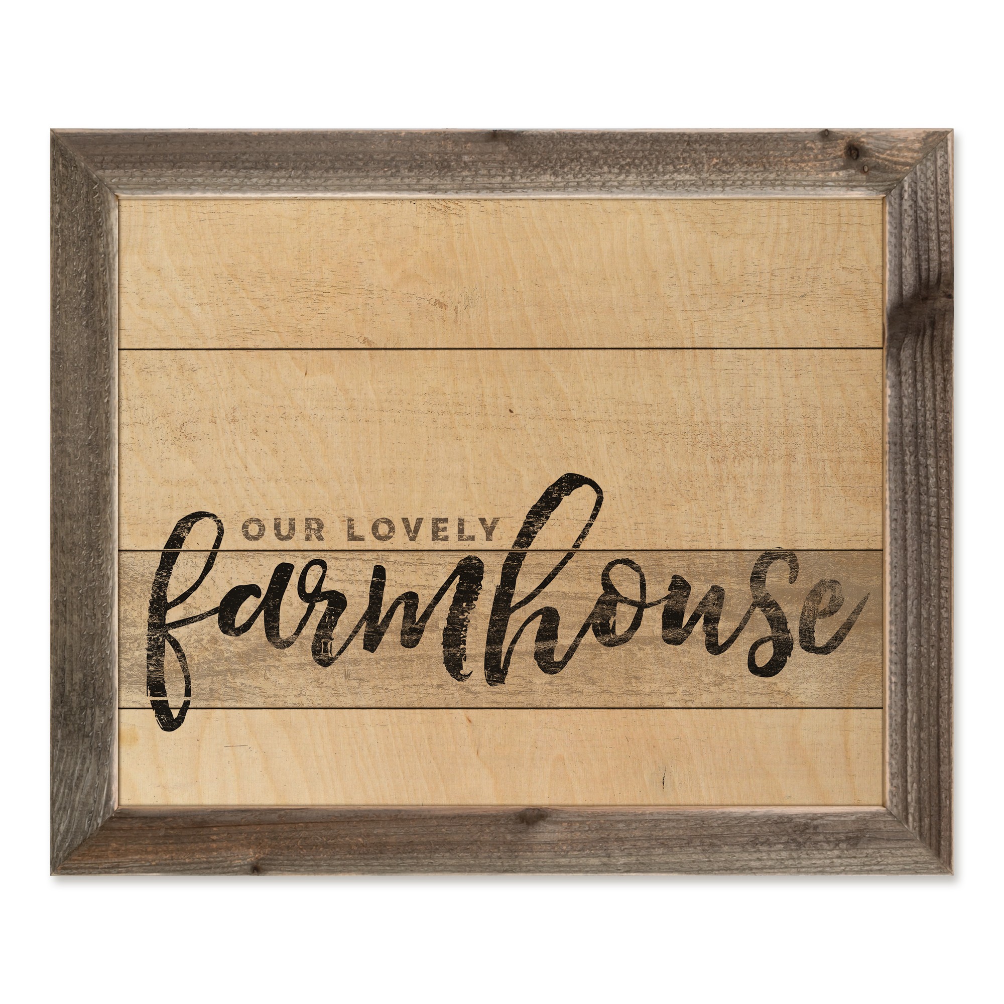 Our Lovely Farmhouse 20x16 Framed Wood Print
