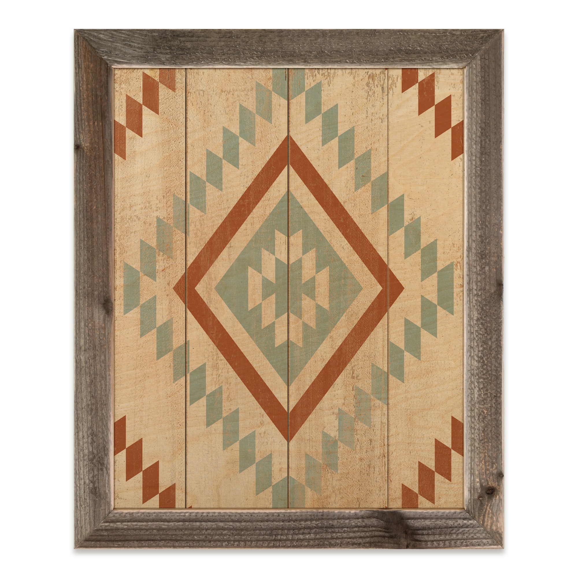Light Southwest Pattern 20x16 Framed Wood Print