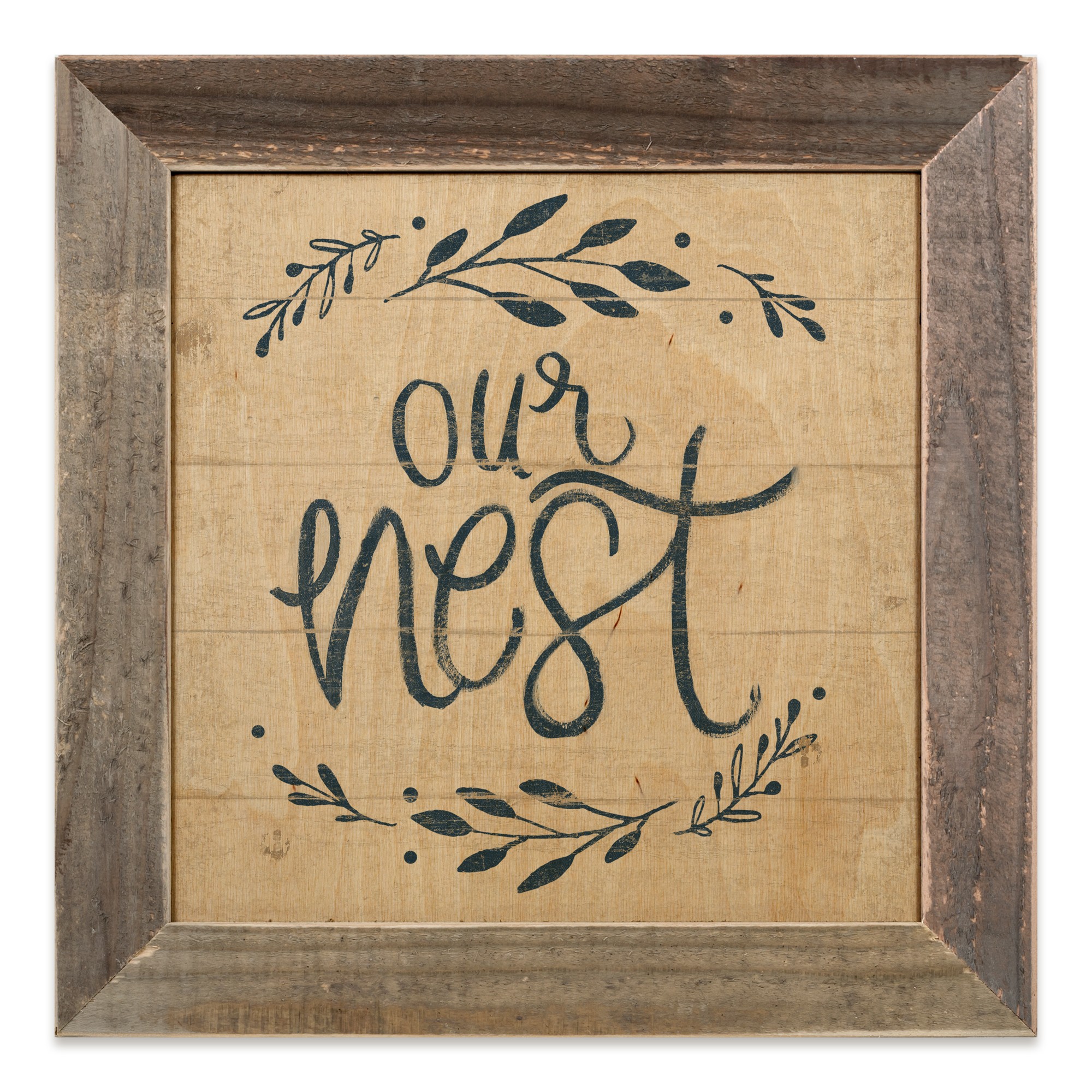 Our Nest 12x12 Framed Wood Print