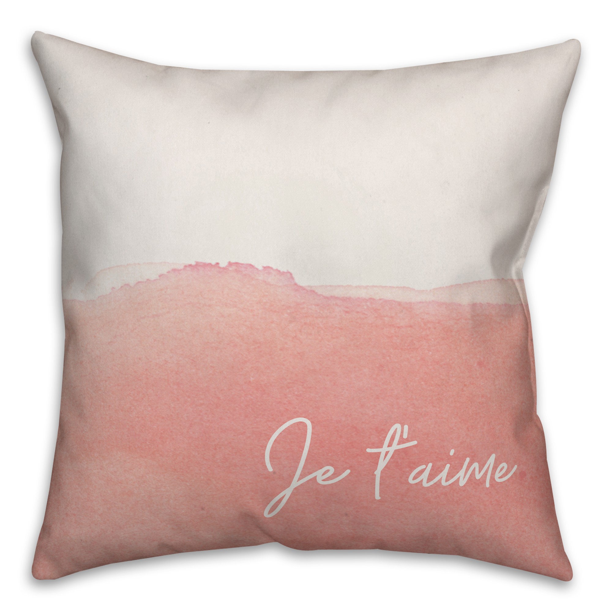 Je t'aime 18x18 Spun Poly Pillow