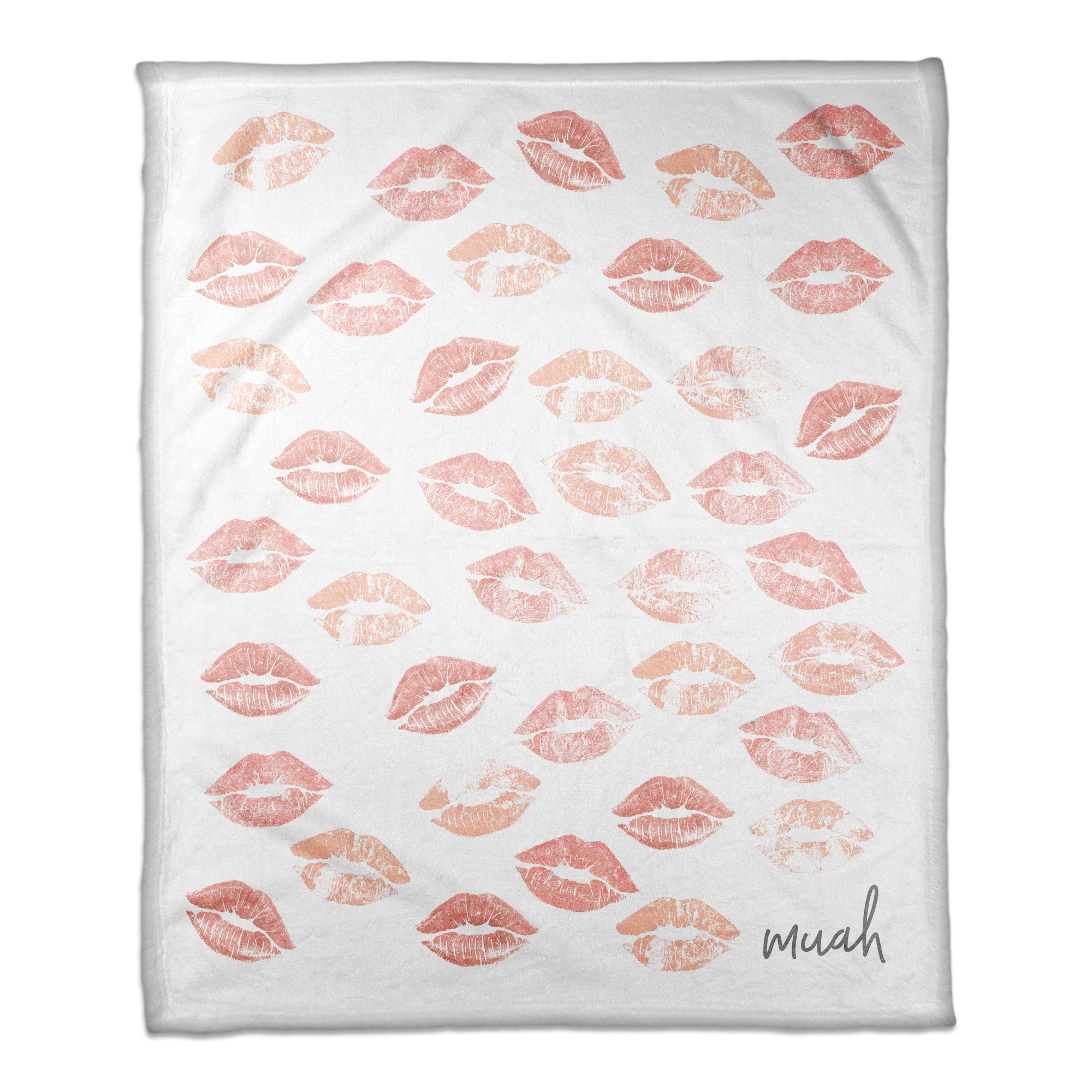 Muah Lips 50x60 Coral Fleece Blanket