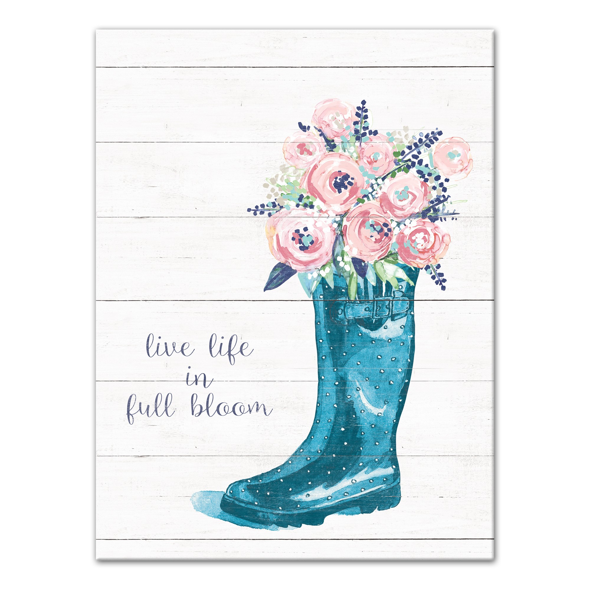 Live Life in Full Bloom 30x40 Canvas Wall Art