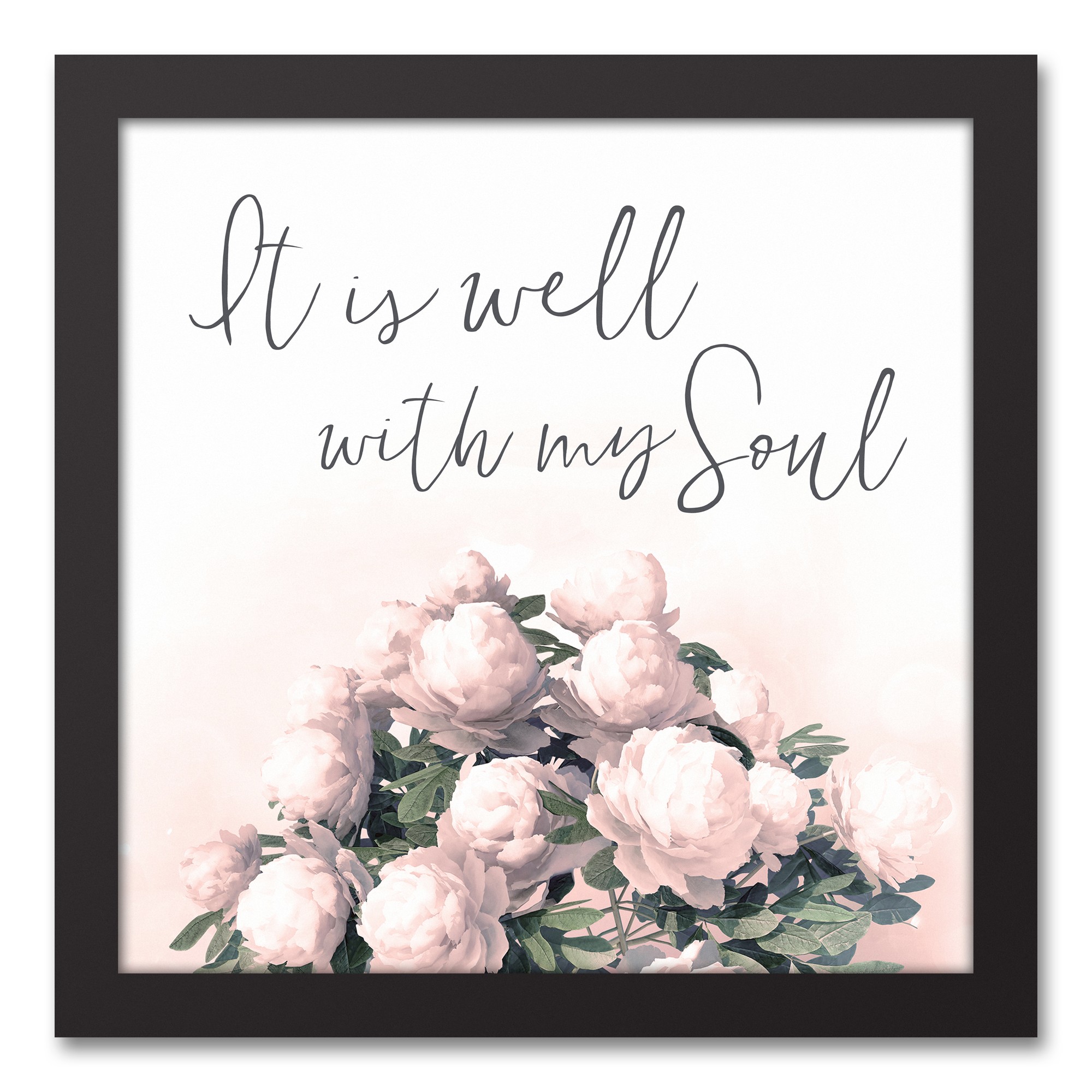 It is Well with My Soul 12x12 Black Framed Canvas