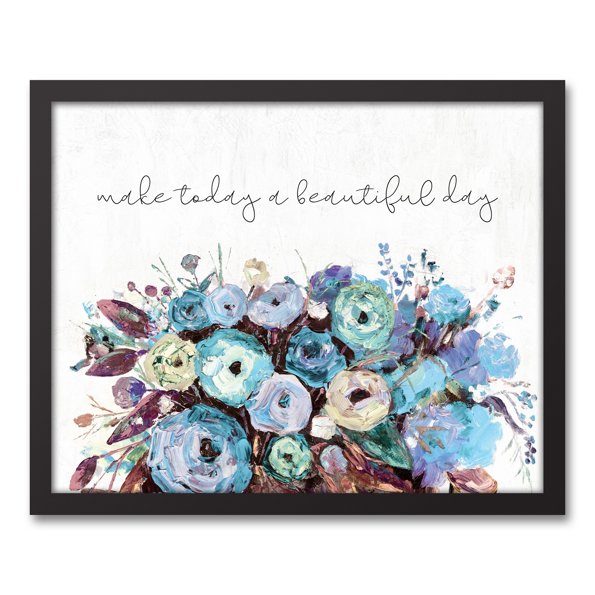 Make Today a Beautiful Day 16x20 Black Framed Canvas