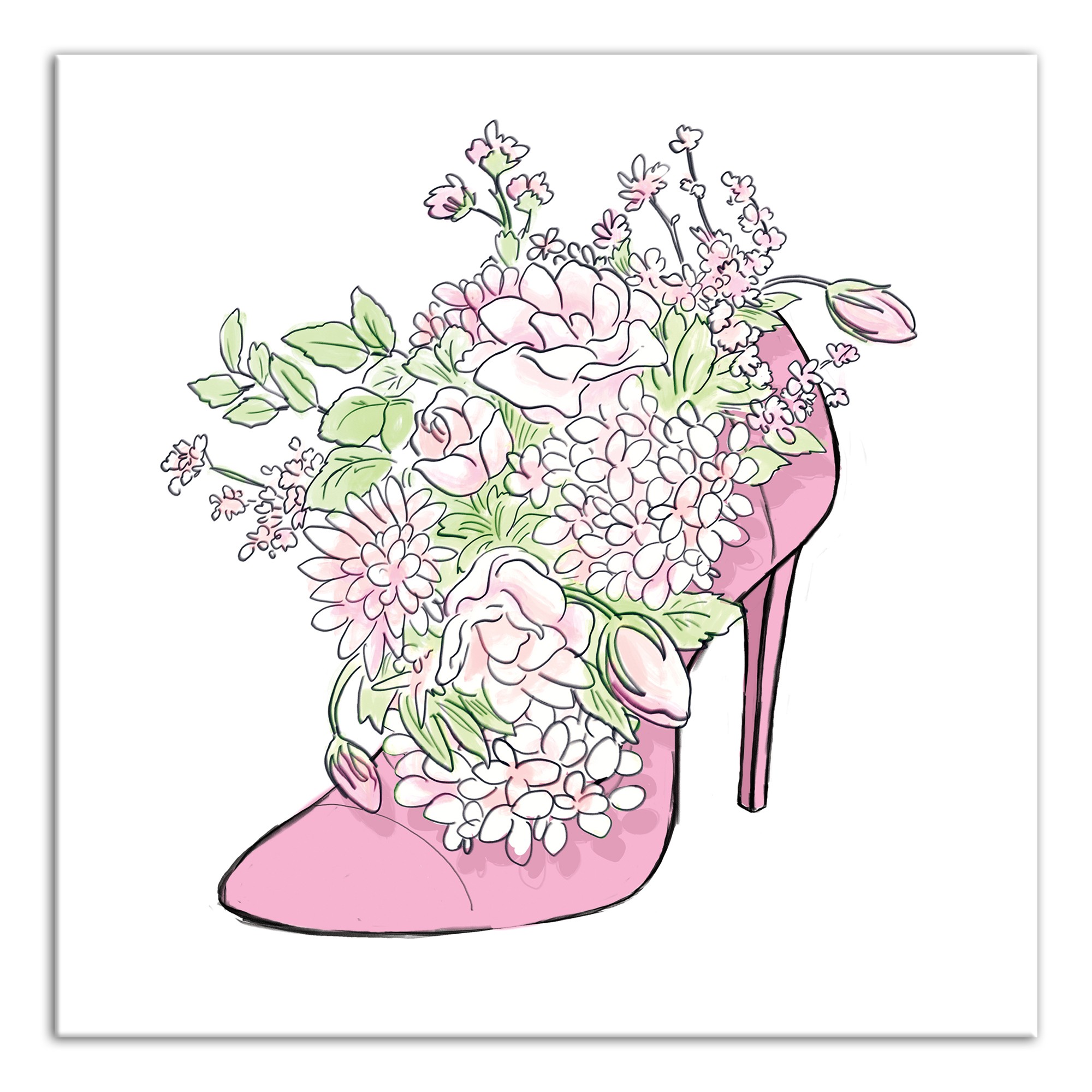 Fashion Forward Vase 16x16 Canvas Wall Art
