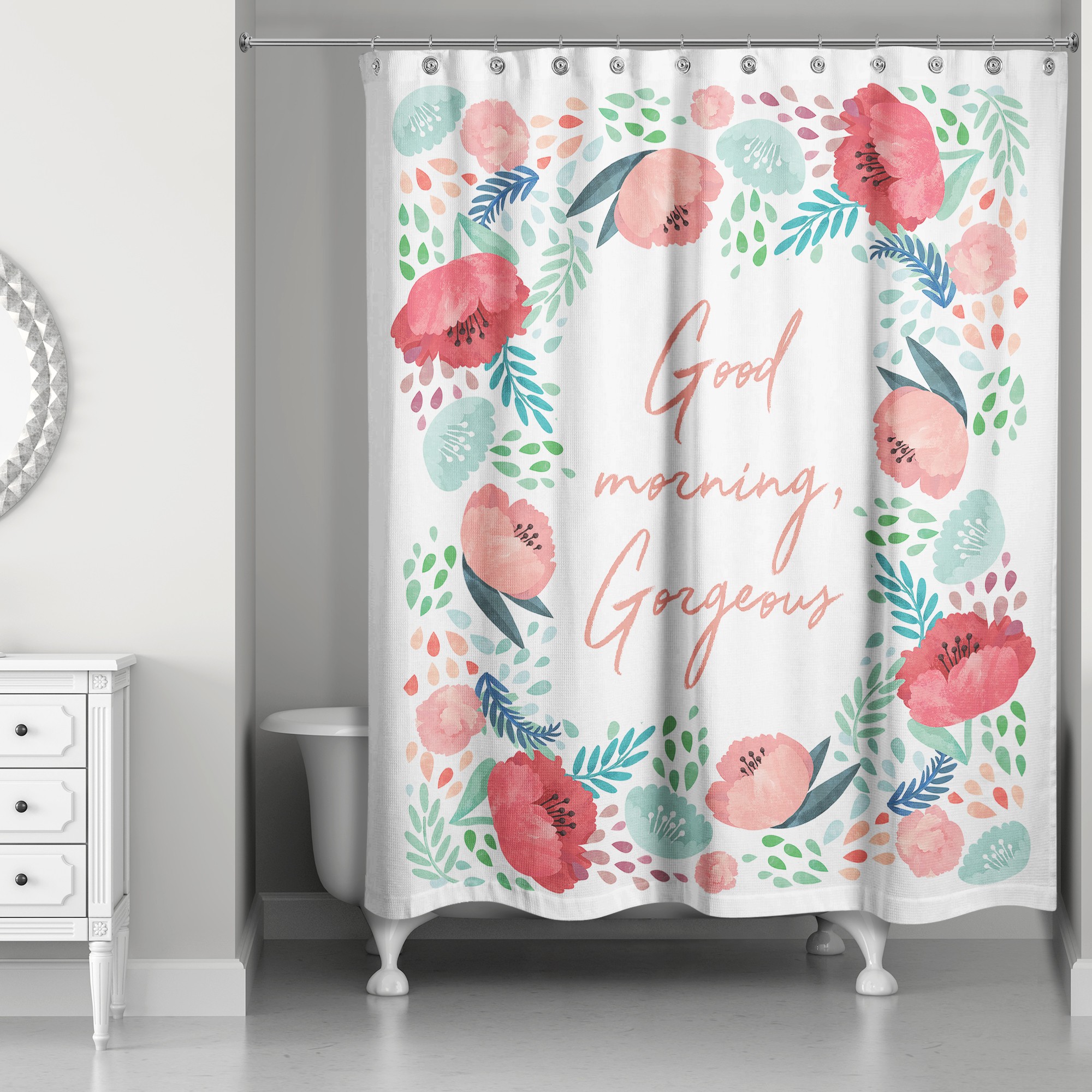 Good Morning, Gorgeous 71x74 Shower Curtain
