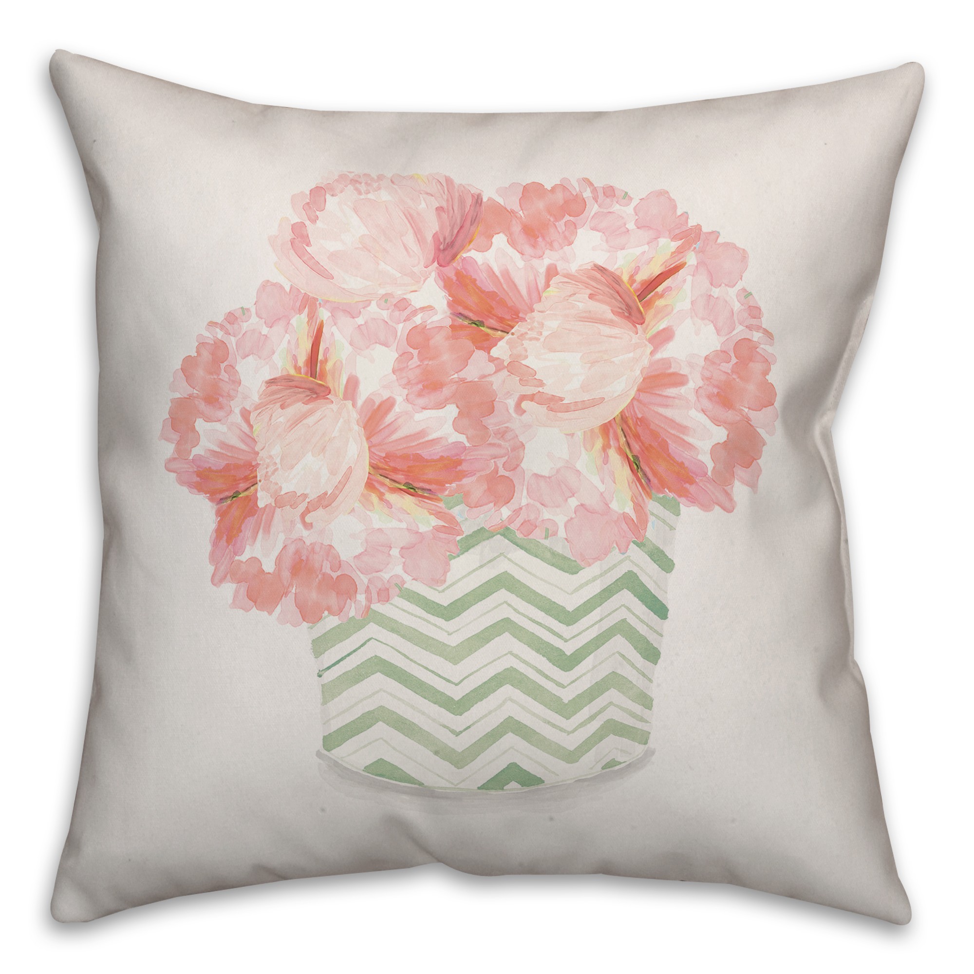 Pink Peonies Pillow