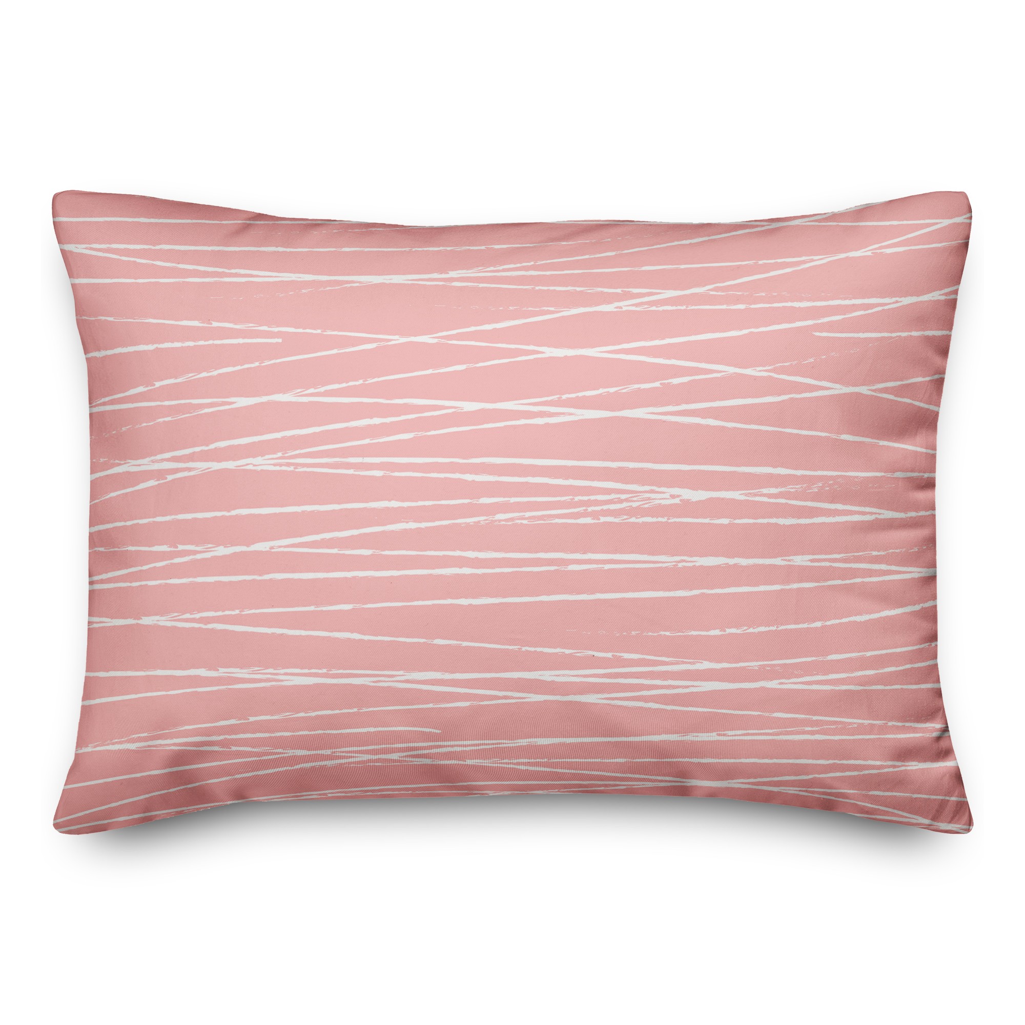 Pink Striped 14x20 Spun Poly Pillow