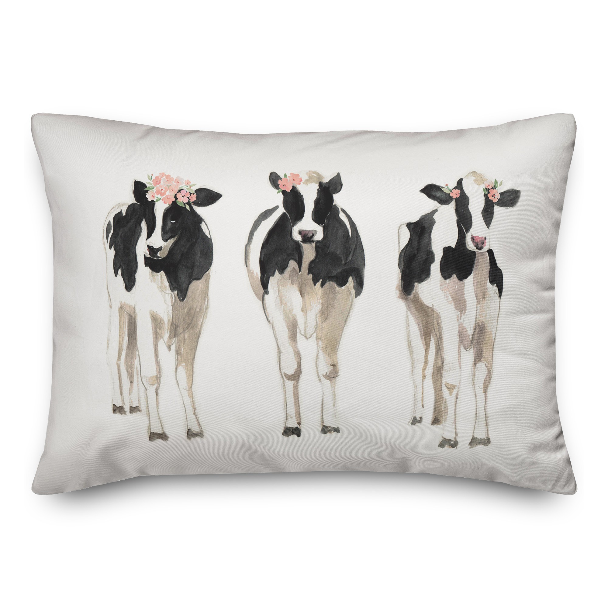 Preppy Cows 14x20 Spun Poly Pillow