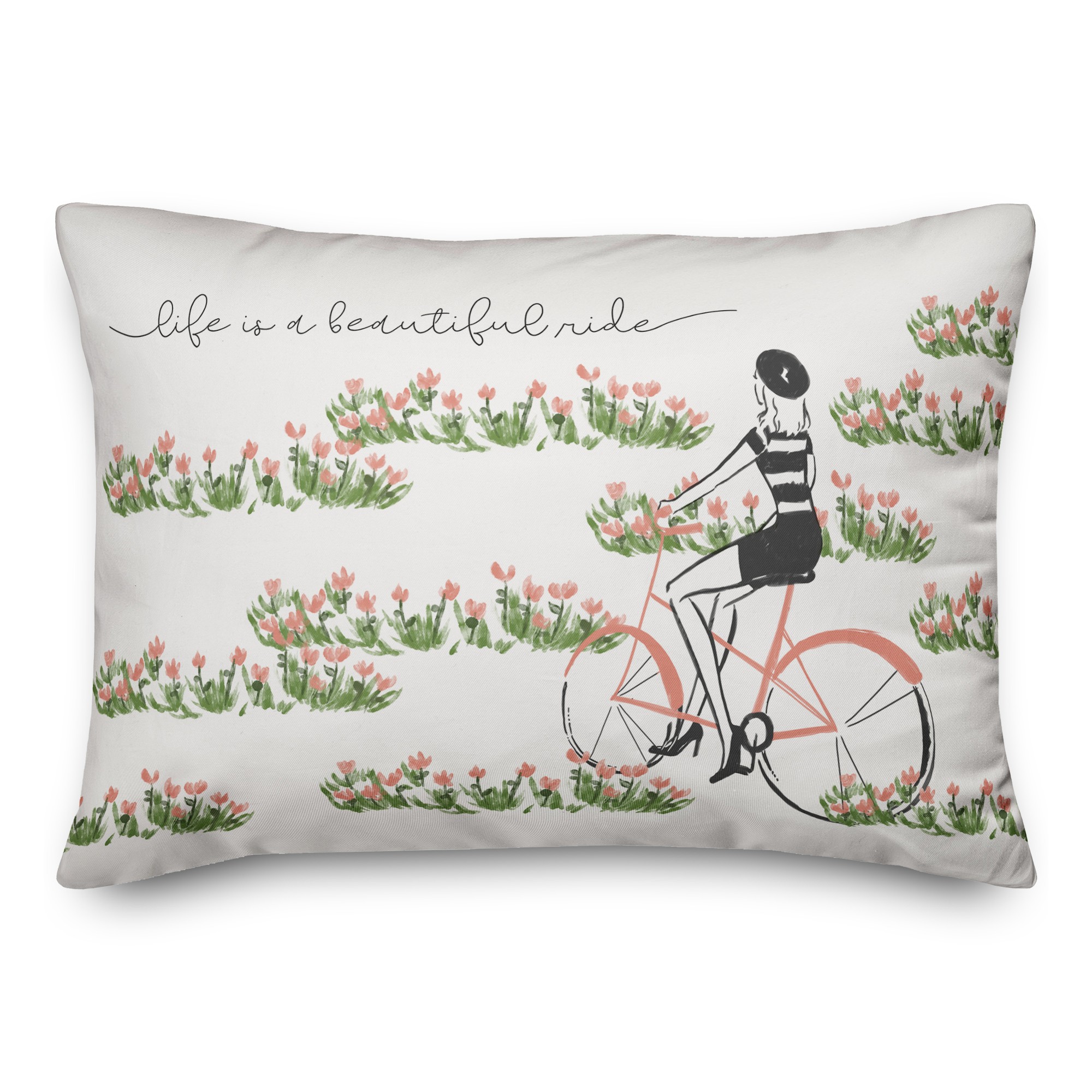 Life is a Beautiful Ride 14x20 Spun Poly Pillow