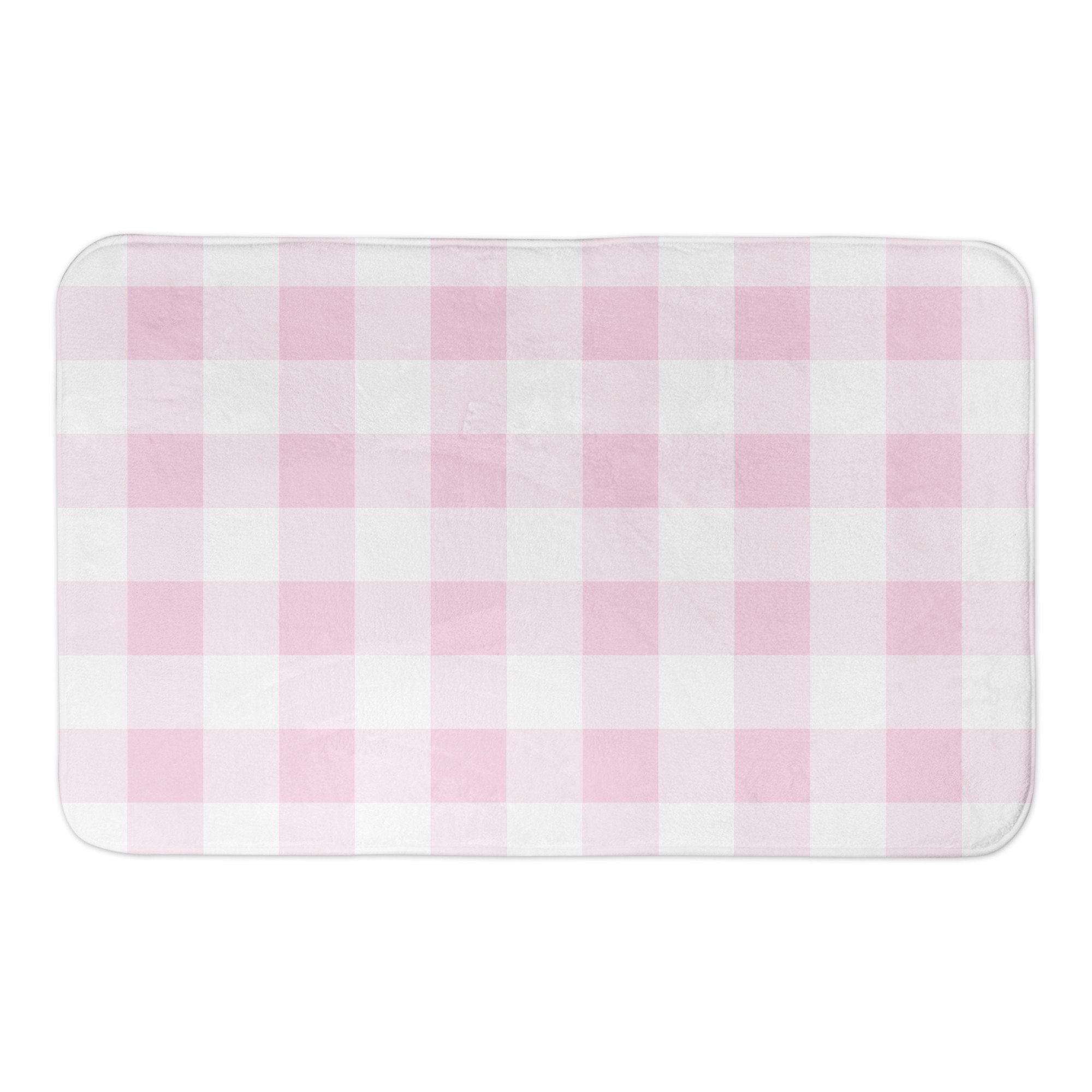 Pink Buffalo Check 34x21 Bath Mat