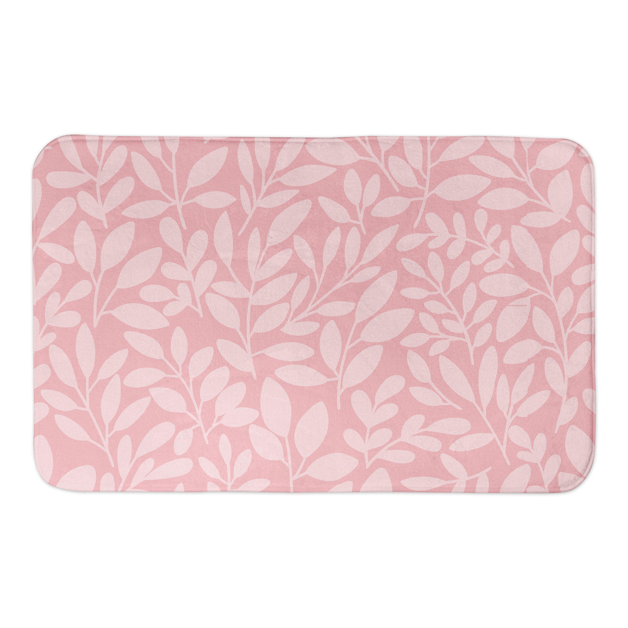 Blush Floral Pattern 34x21 Bath Mat
