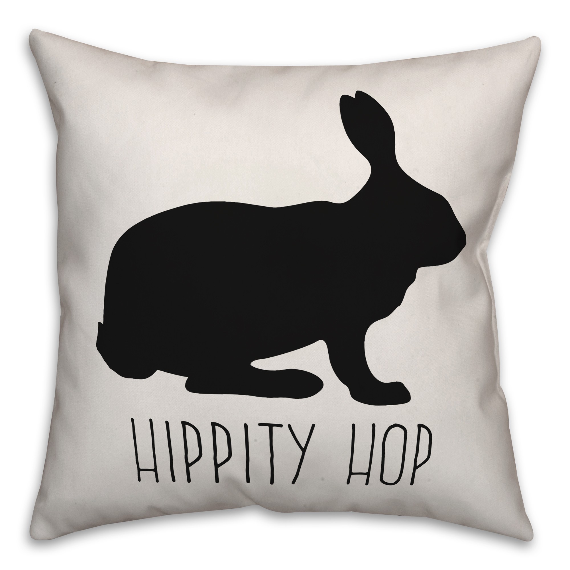 Hippity Hop Silhouette 18x18 Spun Poly Pillow