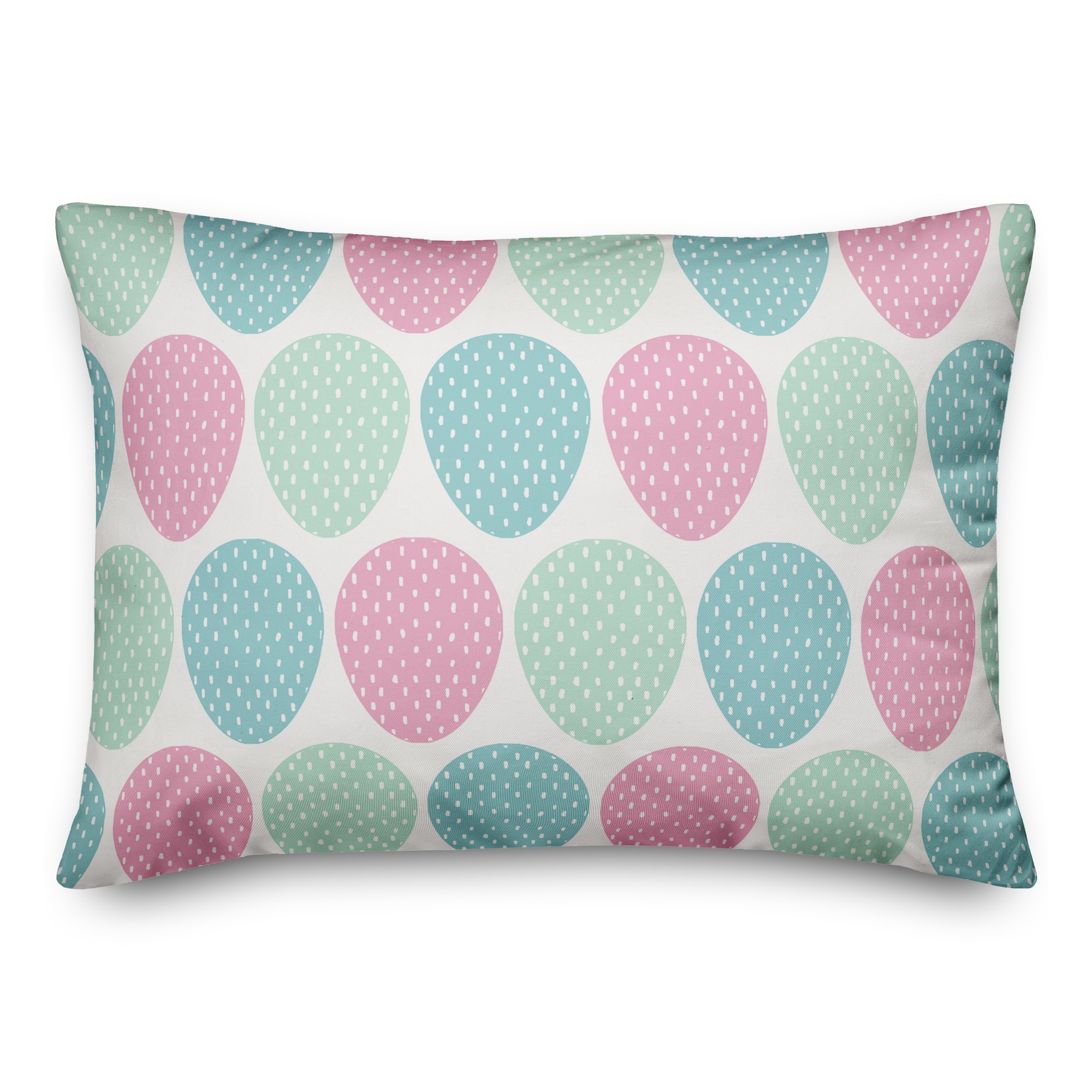 Colorful Egg Pattern 14x20 Spun Poly Pillow