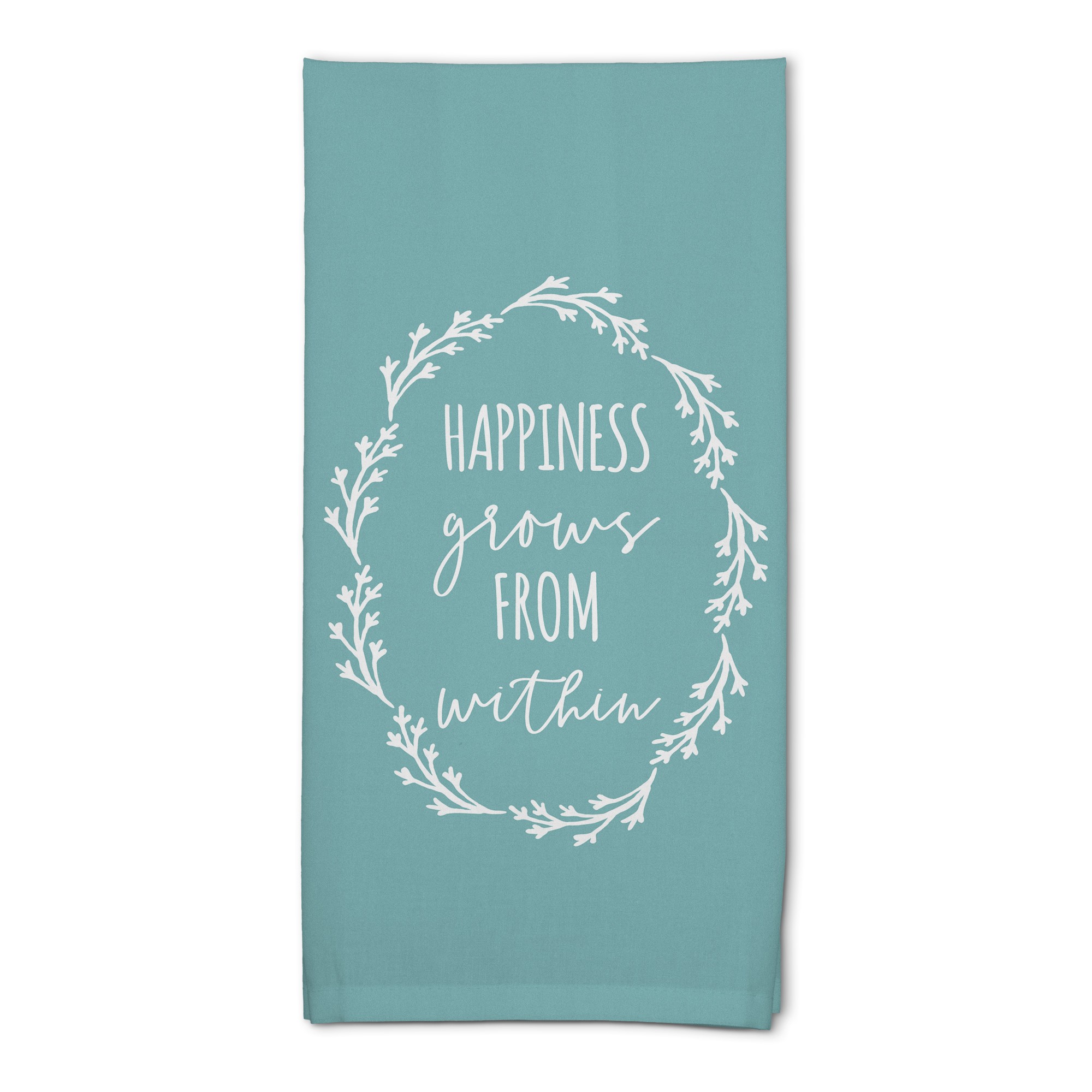 Happiness Grows from Within 18x30 Poly Twill Tea Towel
