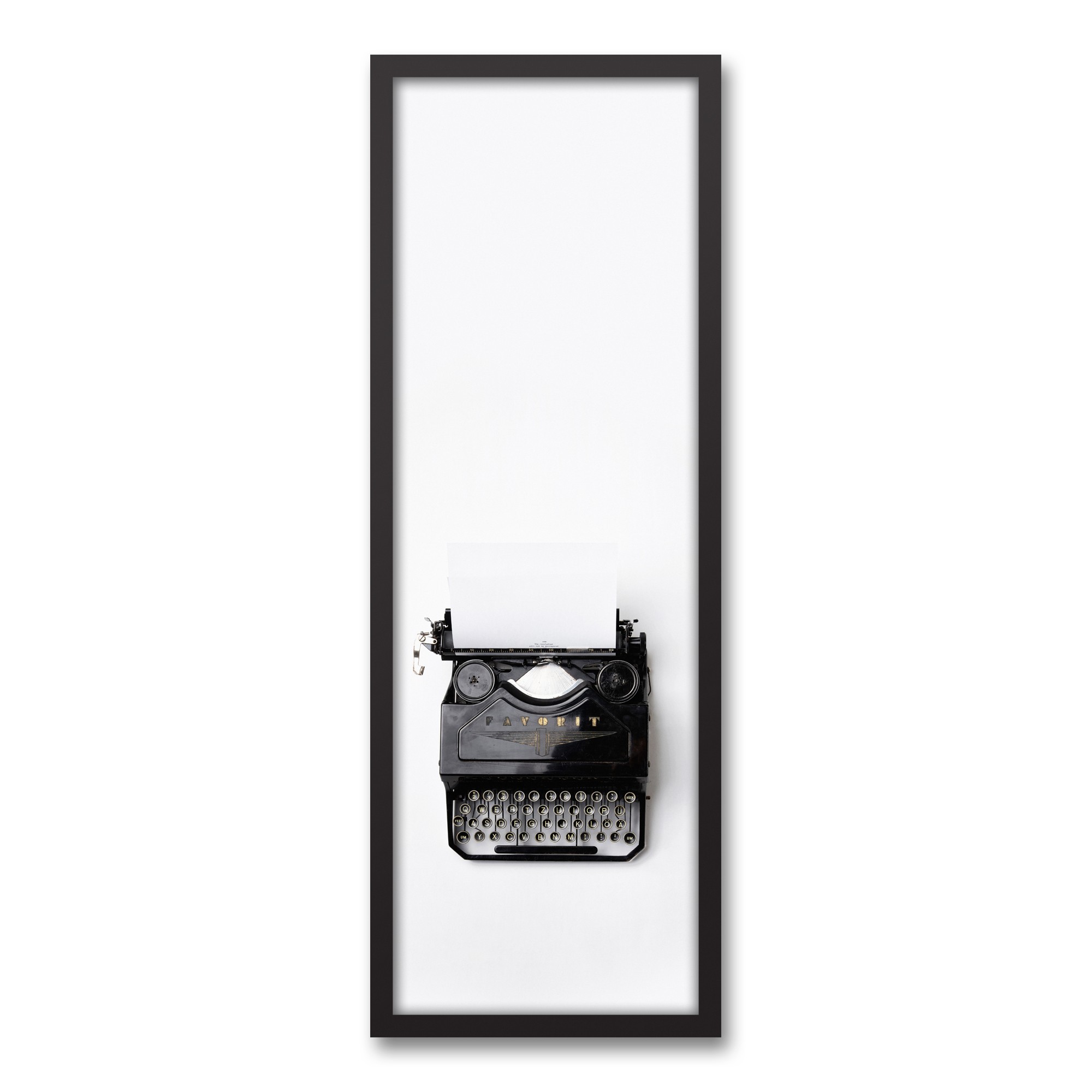 Black and White Vintage Typewriter Wall Art
