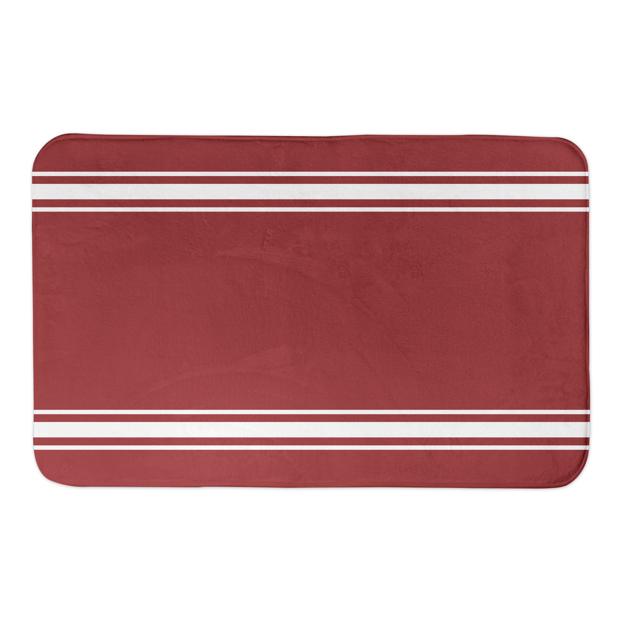 White Stripes Pattern 34x21 Bath Mat