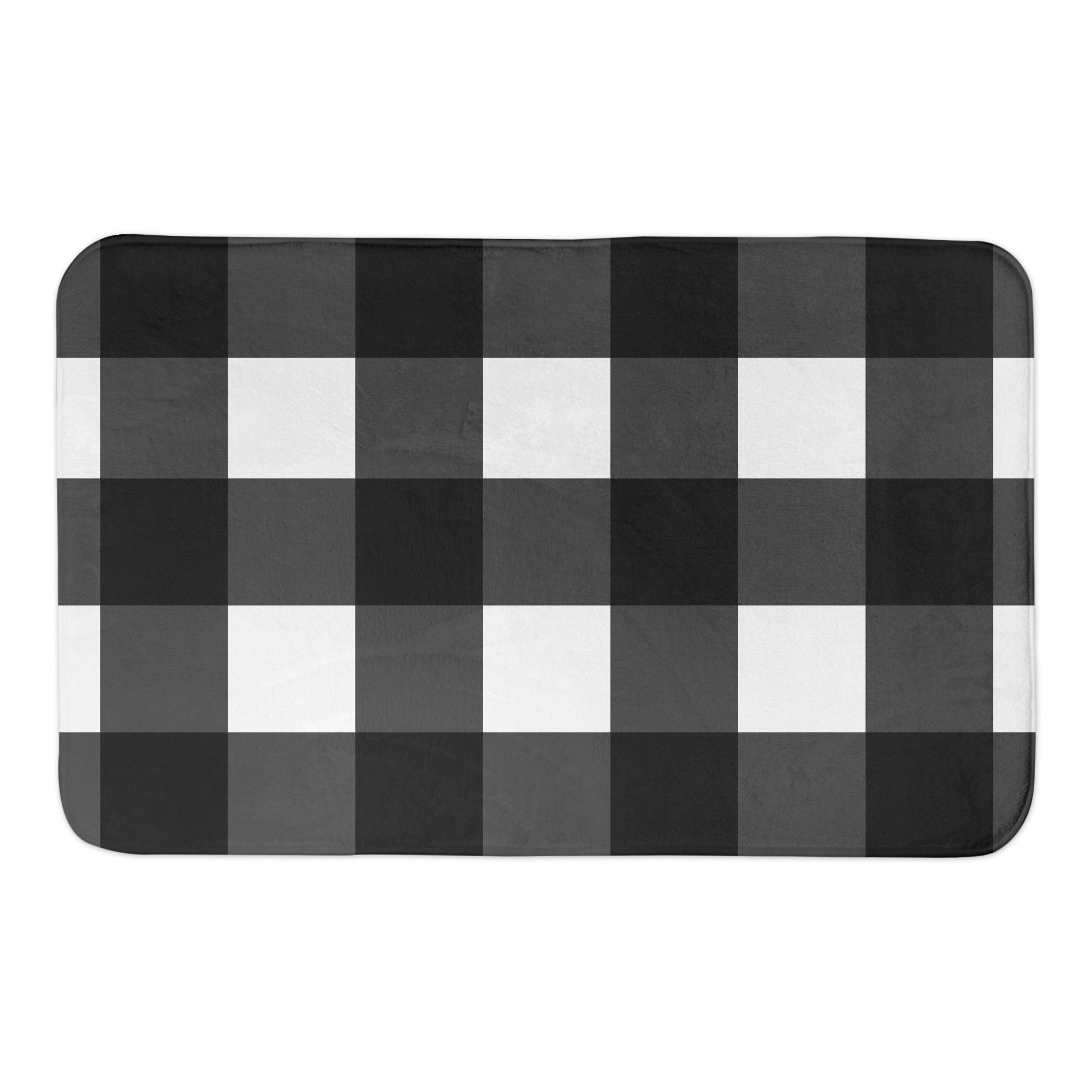 Black Buffalo Check 34x21 Bath Mat