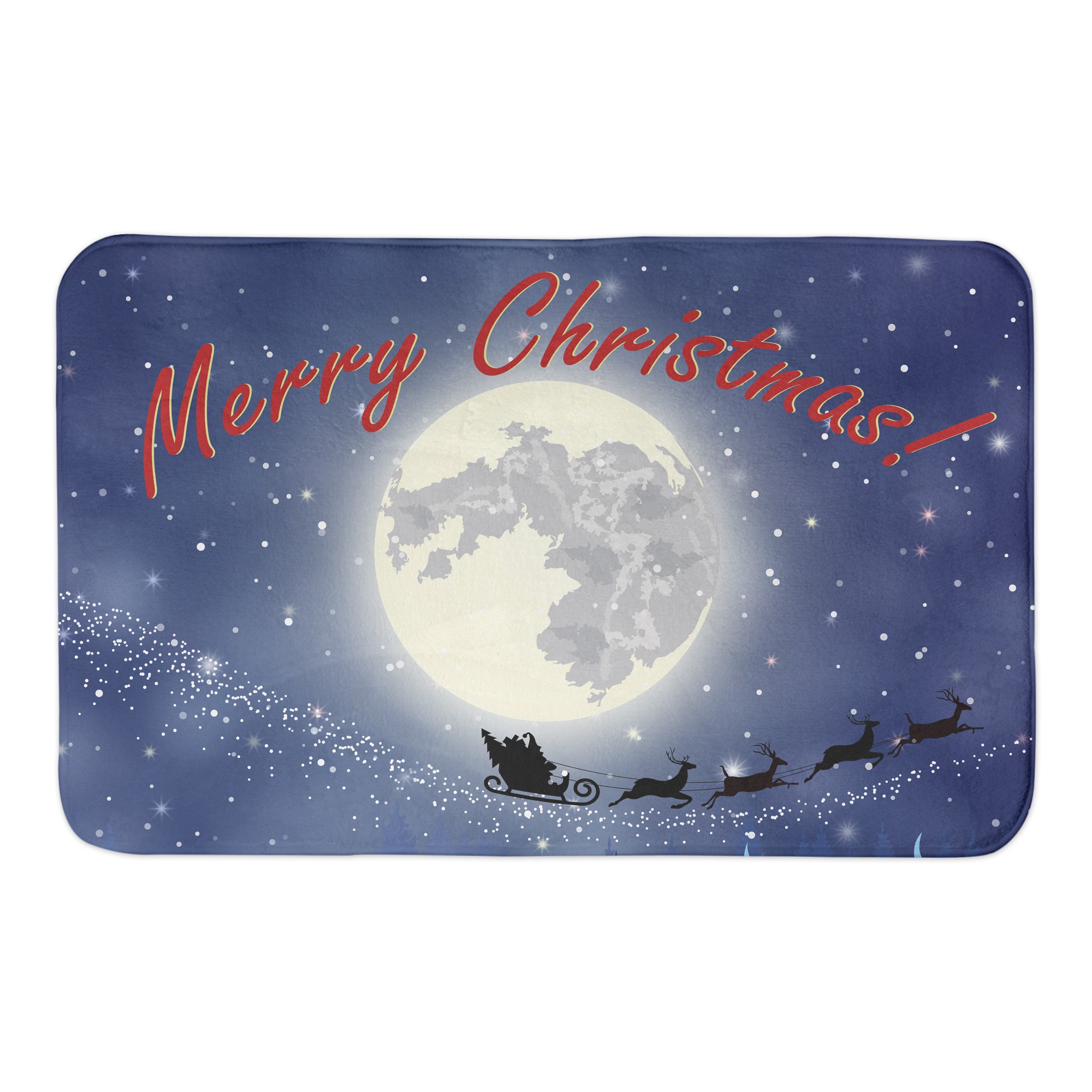 Snowy Winter Scene 34x21 Bath Mat