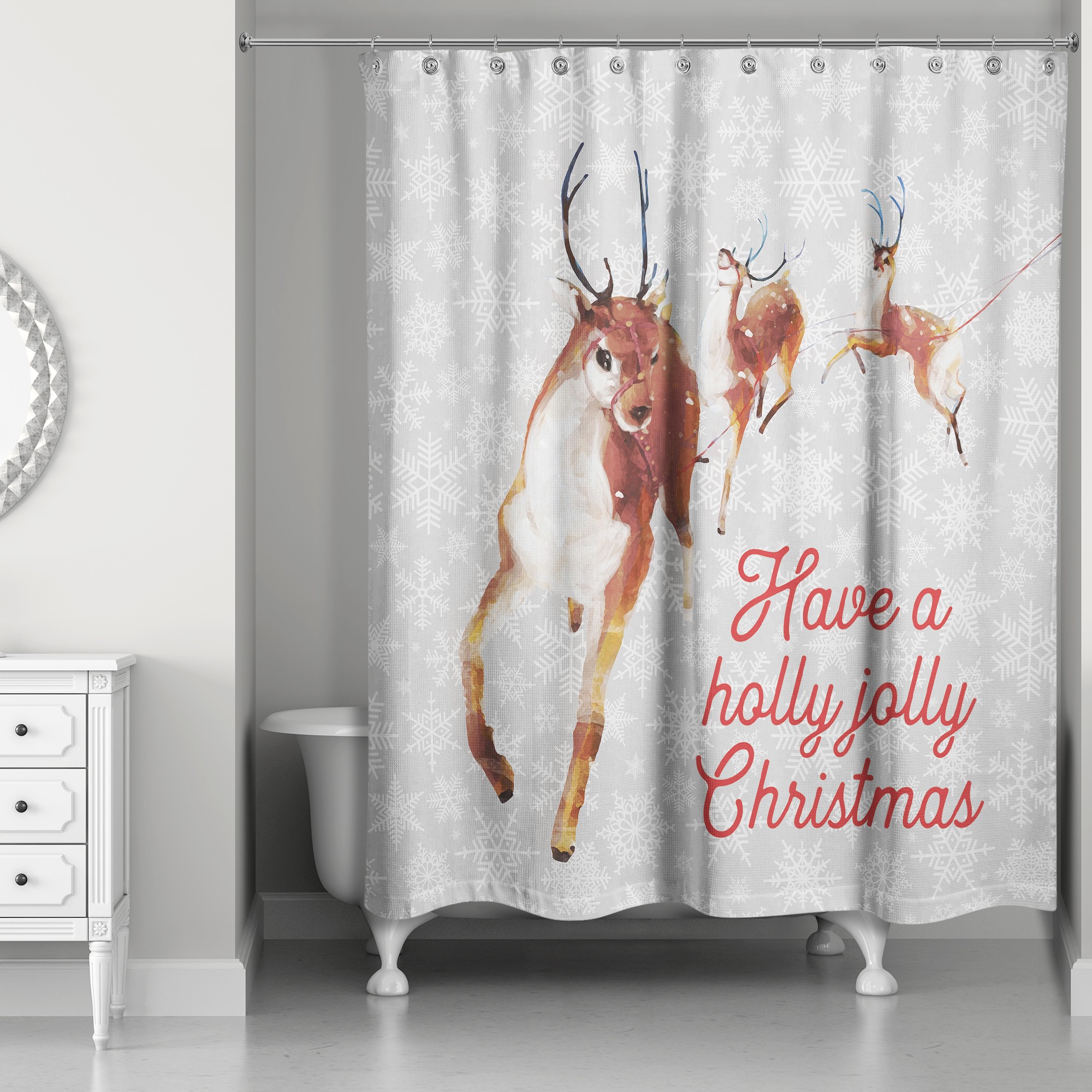 Have a Holly Jolly Christmas 71x74 Shower Curtain