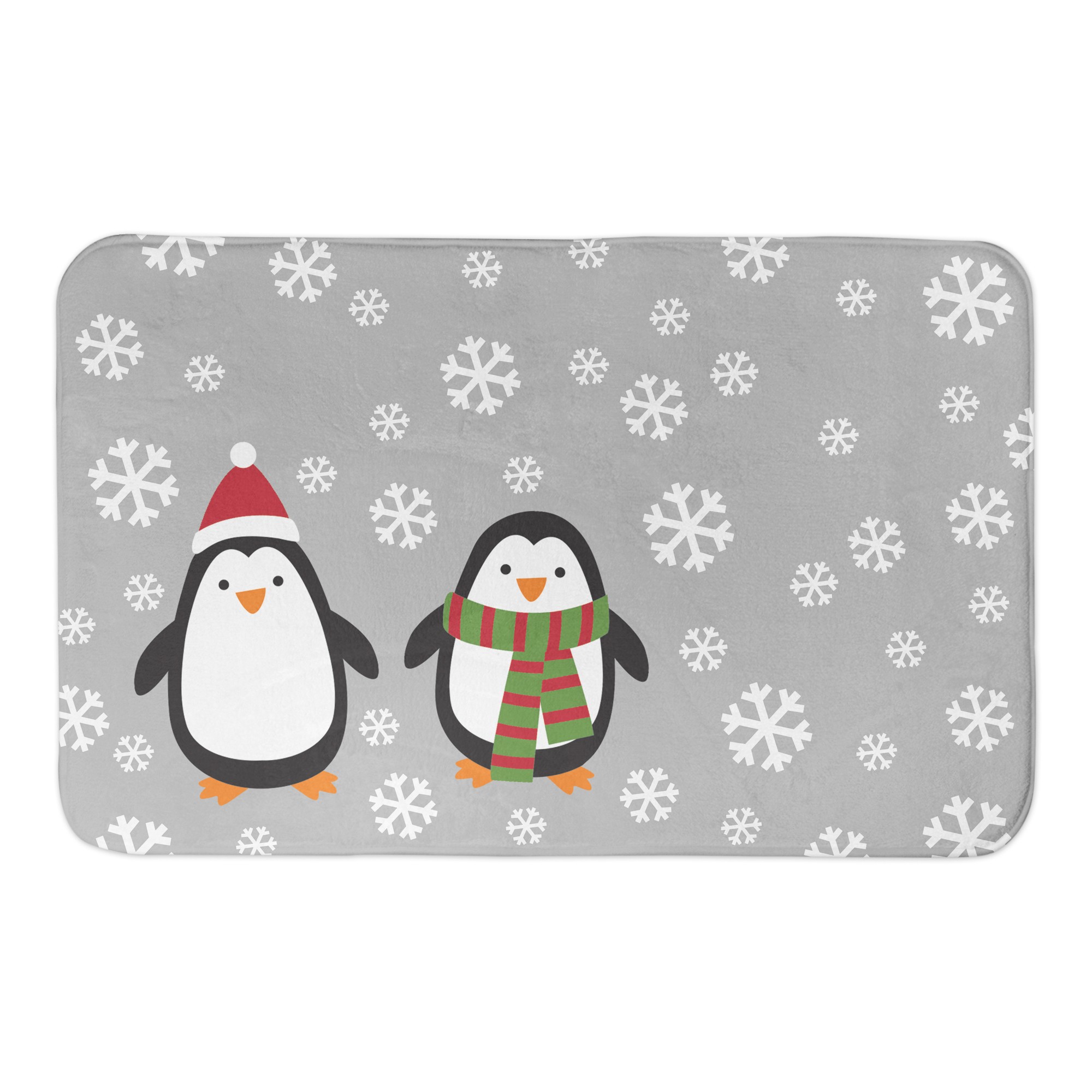 Snowy Penguins 34x21 Bath Mat