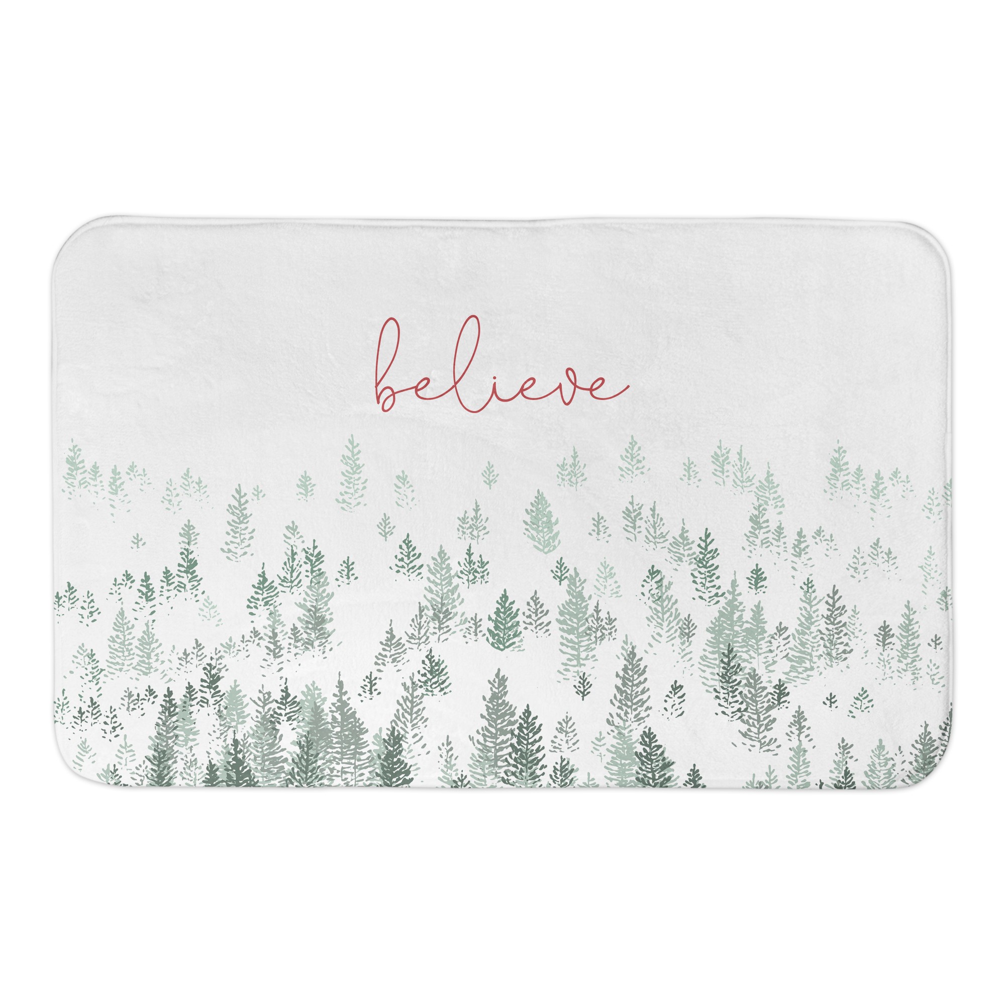 Believe Snowy Forest 34x21 Bath Mat