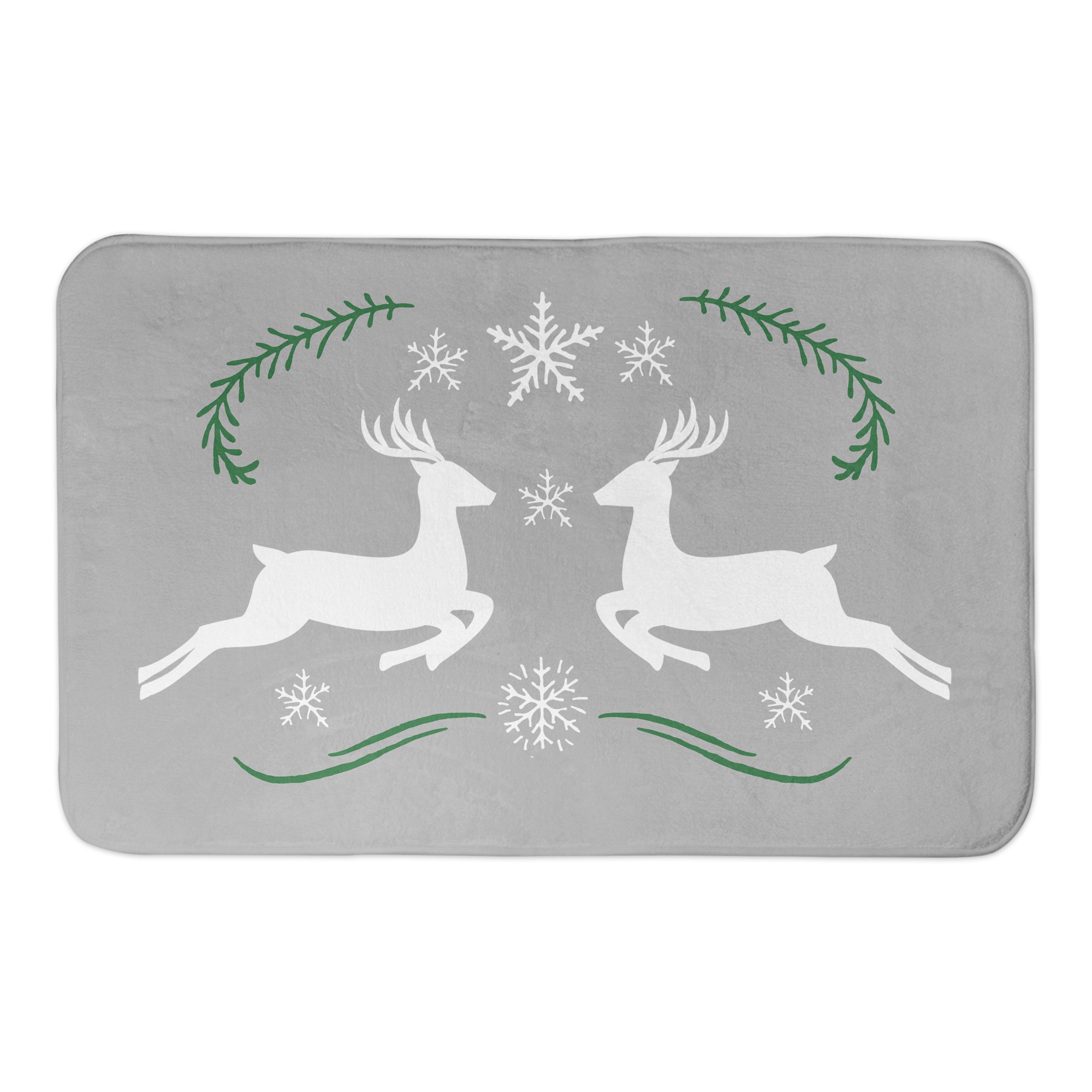 Prancing Reindeer 34x21 Bath Mat