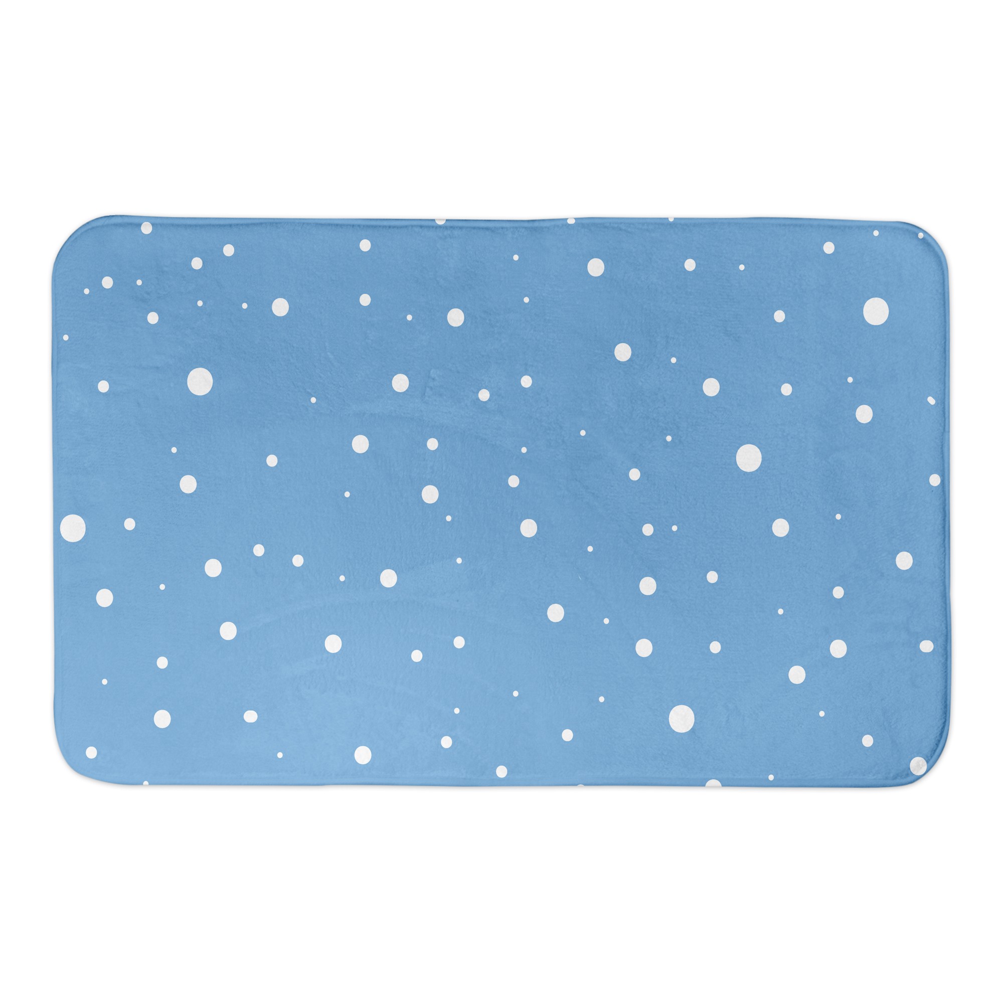 Dark Blue Snow Pattern 34x21 Bath Mat