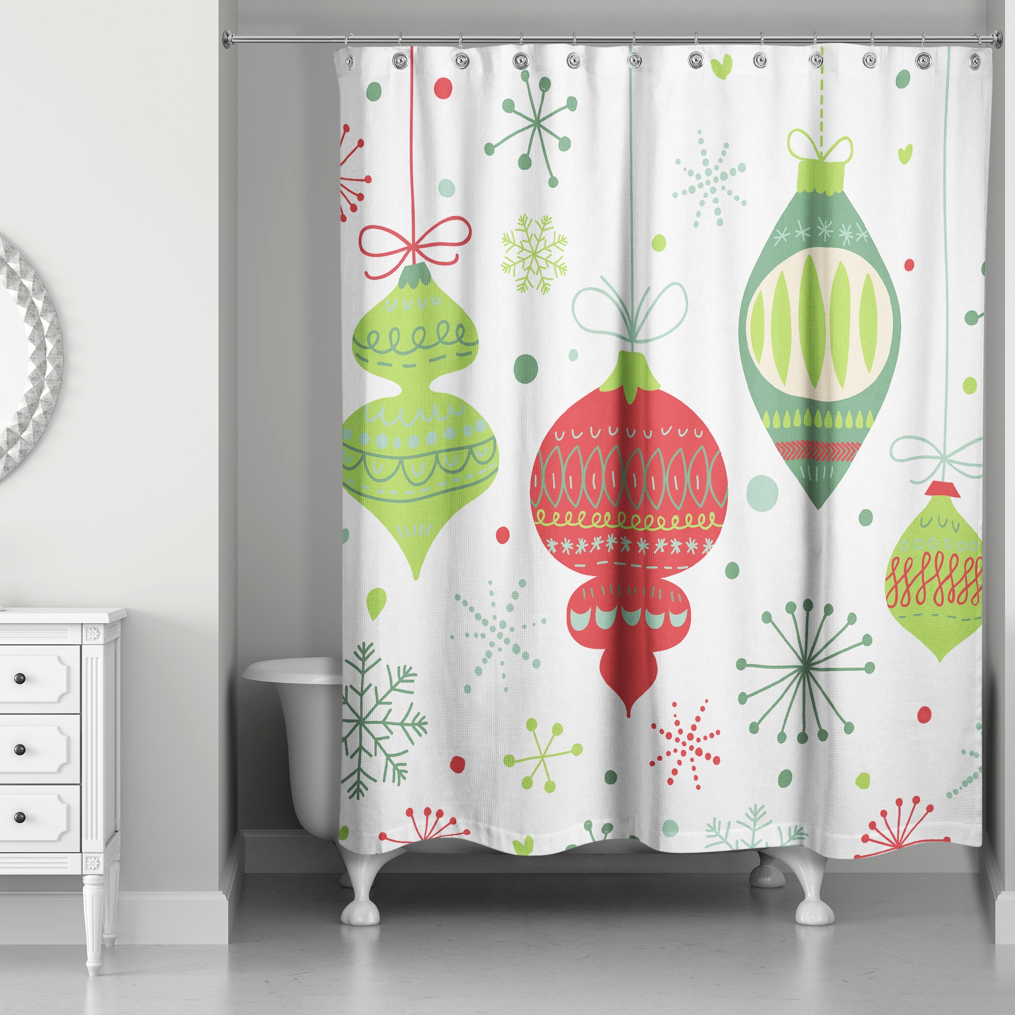 Retro Ornament Pattern 71x74 Shower Curtain