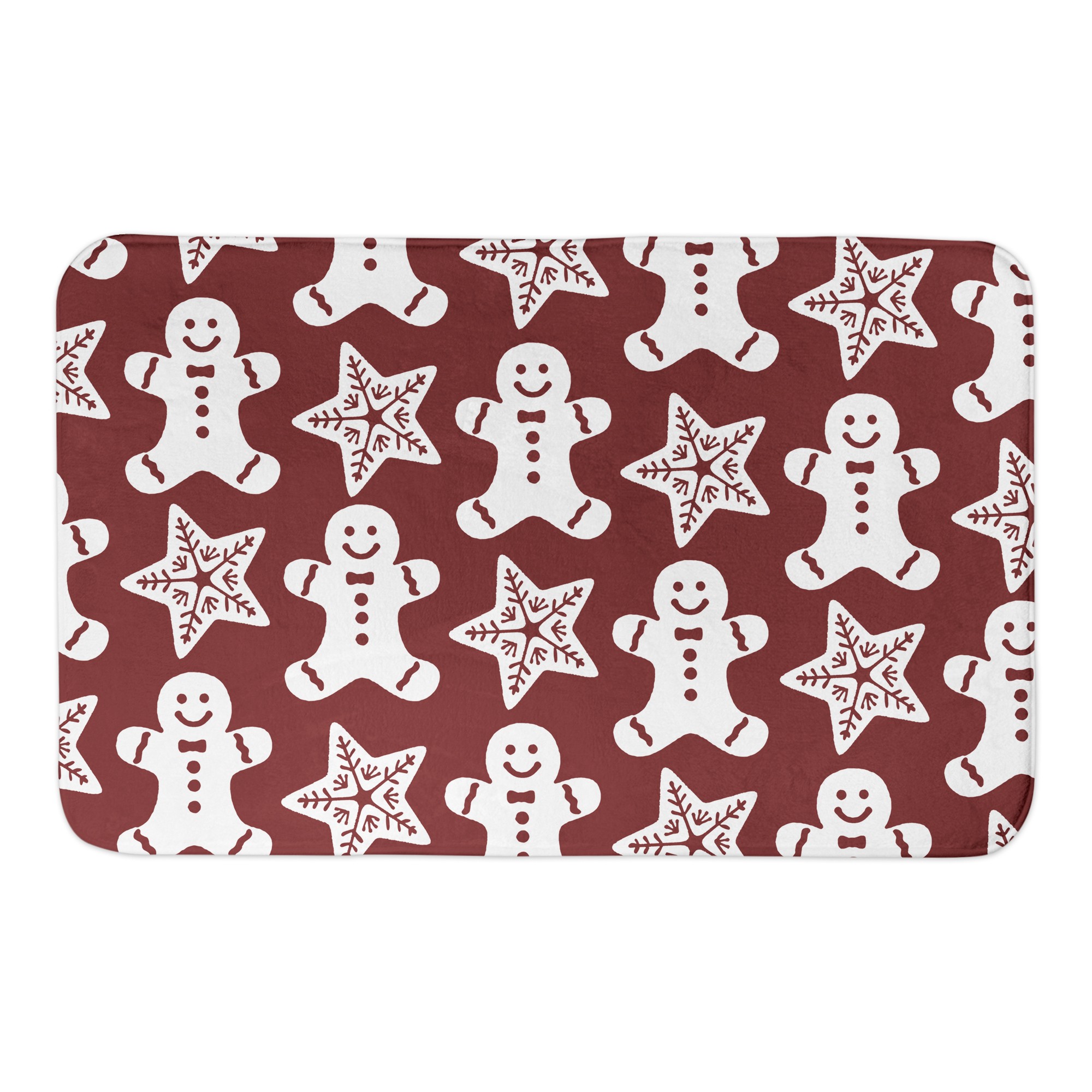 Gingerbread Pattern 34x21 Bath Mat