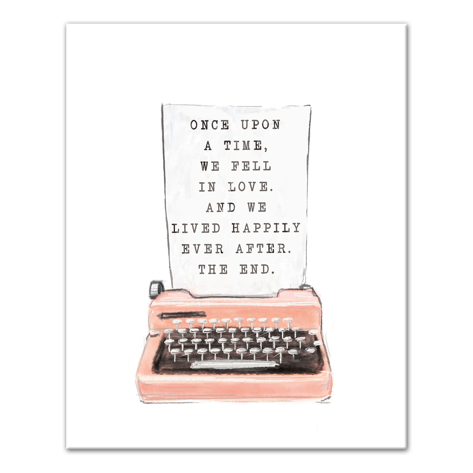 Typewriter Love Story Wall Art