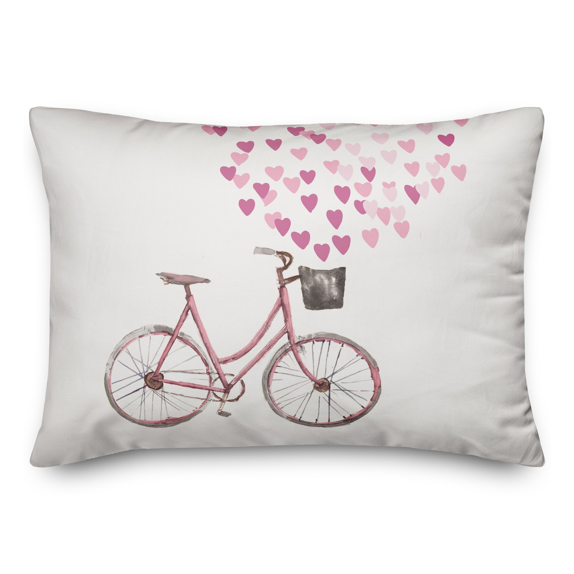 Valentine Bike 14x20 Spun Poly Pillow