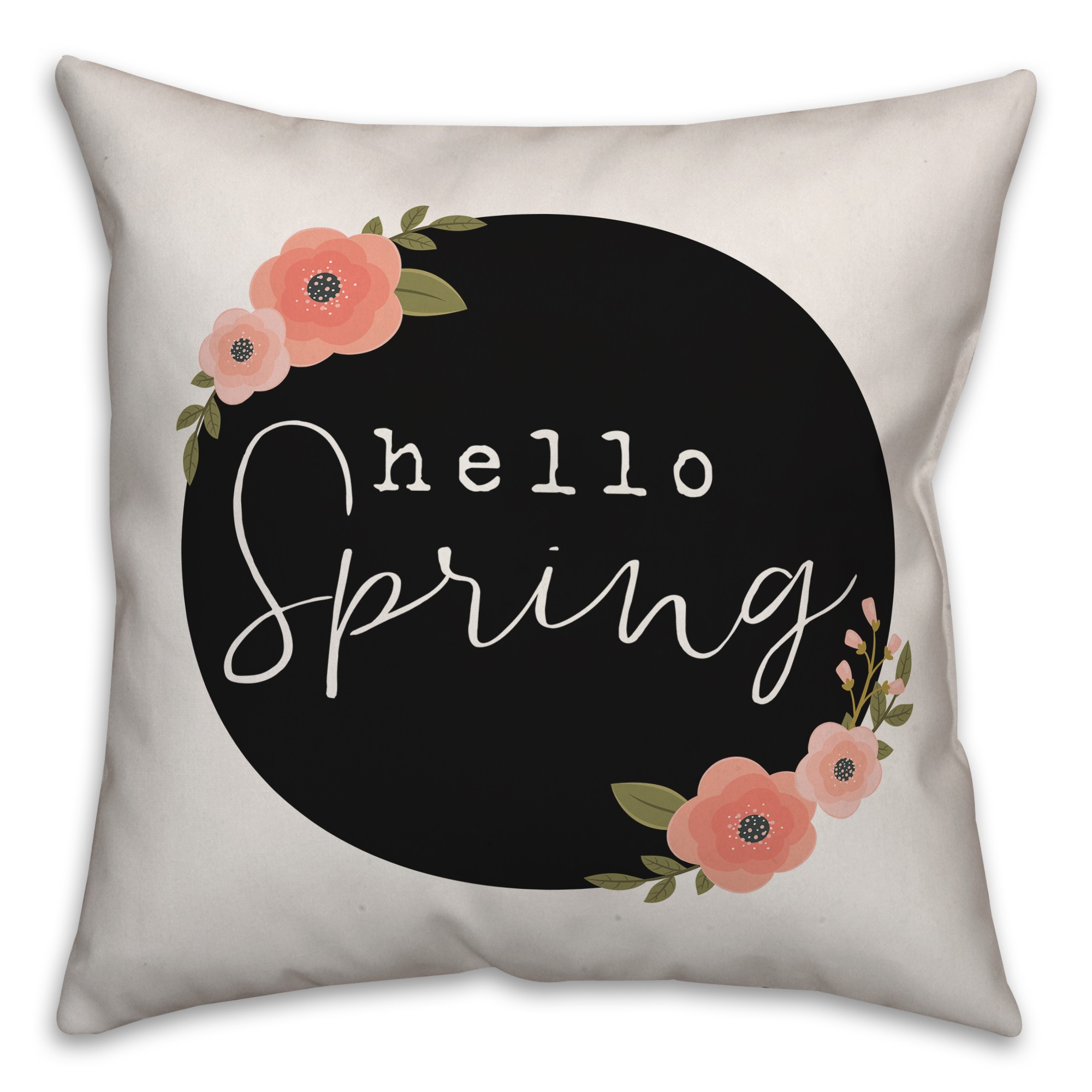 Hello Spring Floral Pillow